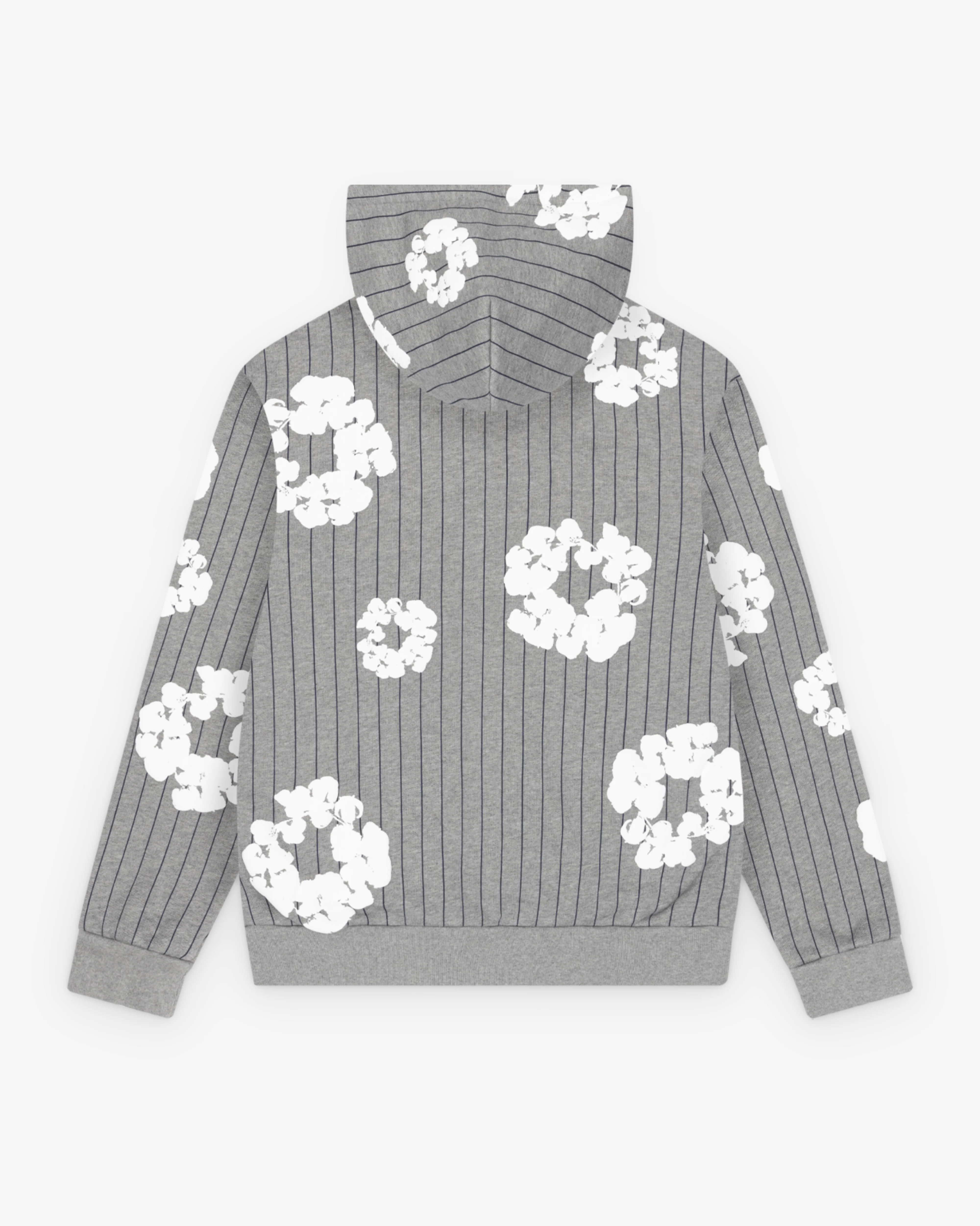 Denim Tears - Pinstripe Wreath Zip Hoodie - (Grey)