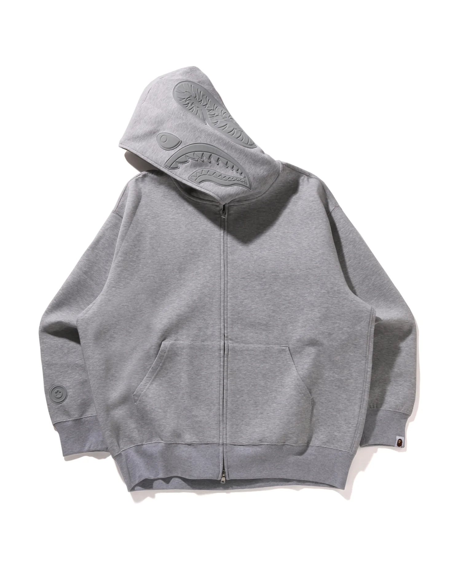 Line Camo Interlock Relaxed Fit Shark Full Zip Hoodie