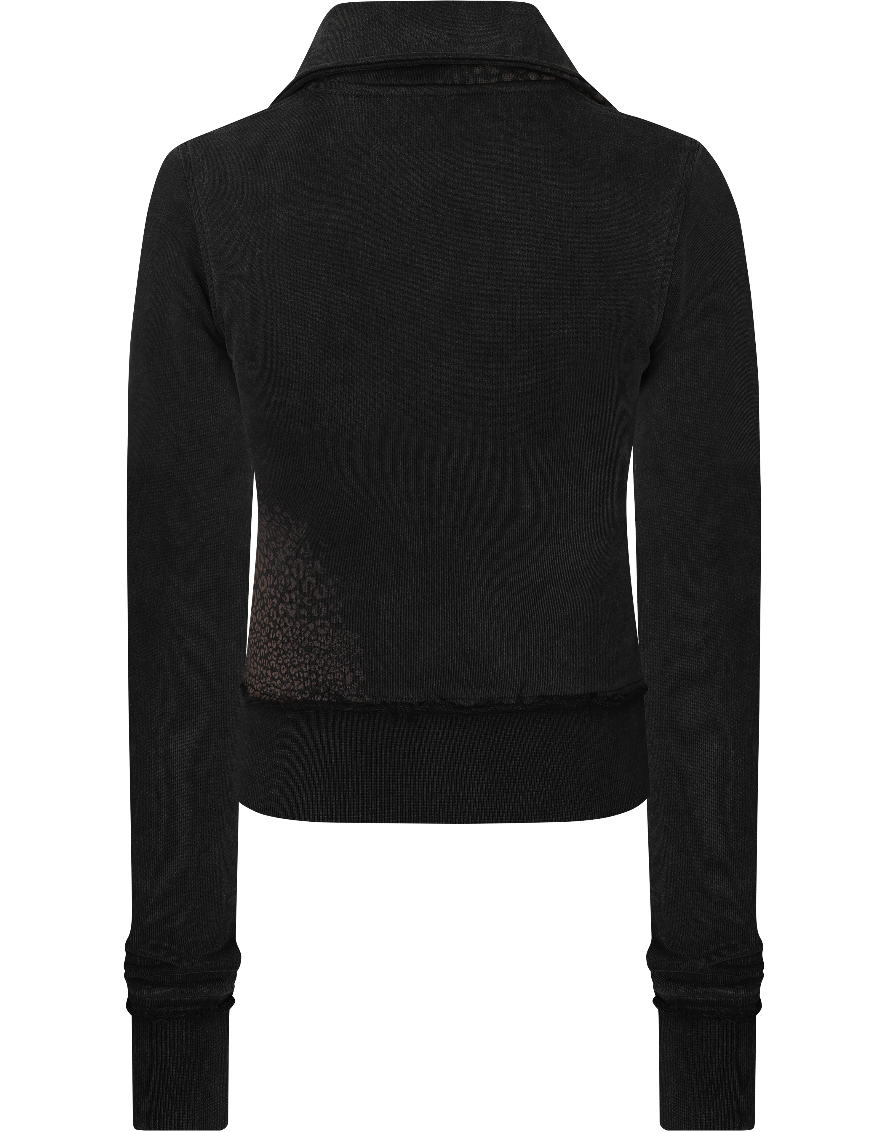 PRE-ORDER Vintage Black Cheetah Track Jacket