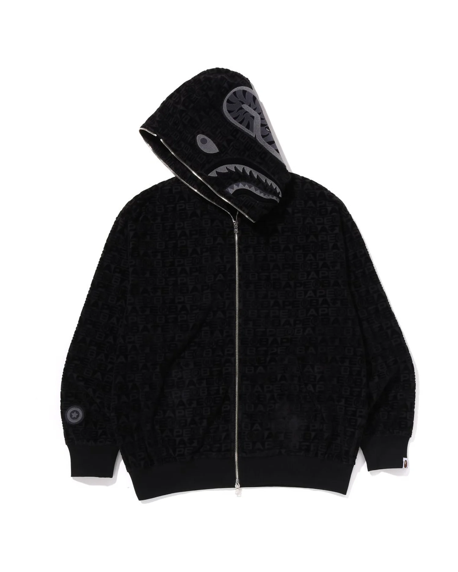 Lux Sport Pattern Shark Relaxed Fit Fz Hoodie