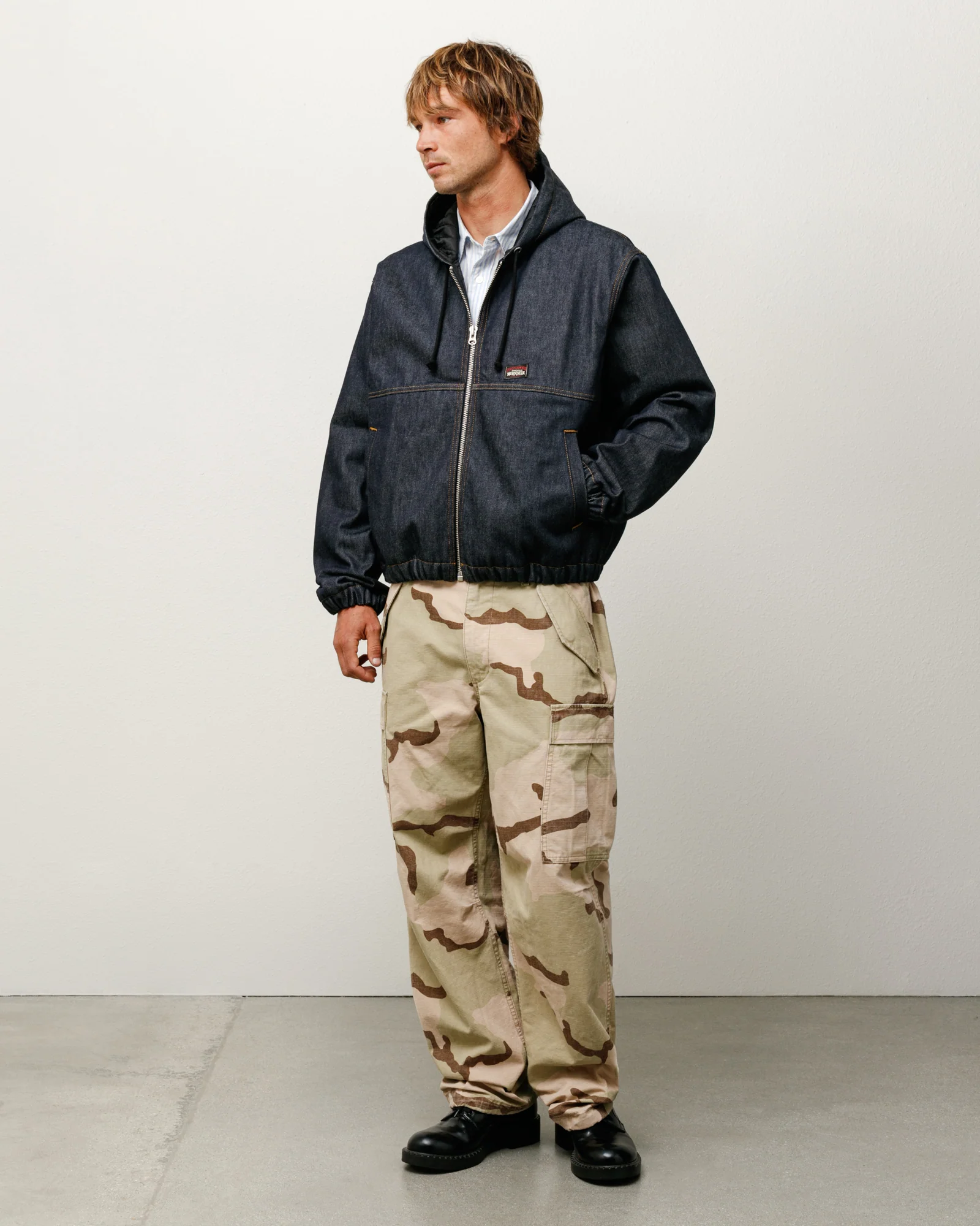INSULATED WORK JACKET RAW DENIM