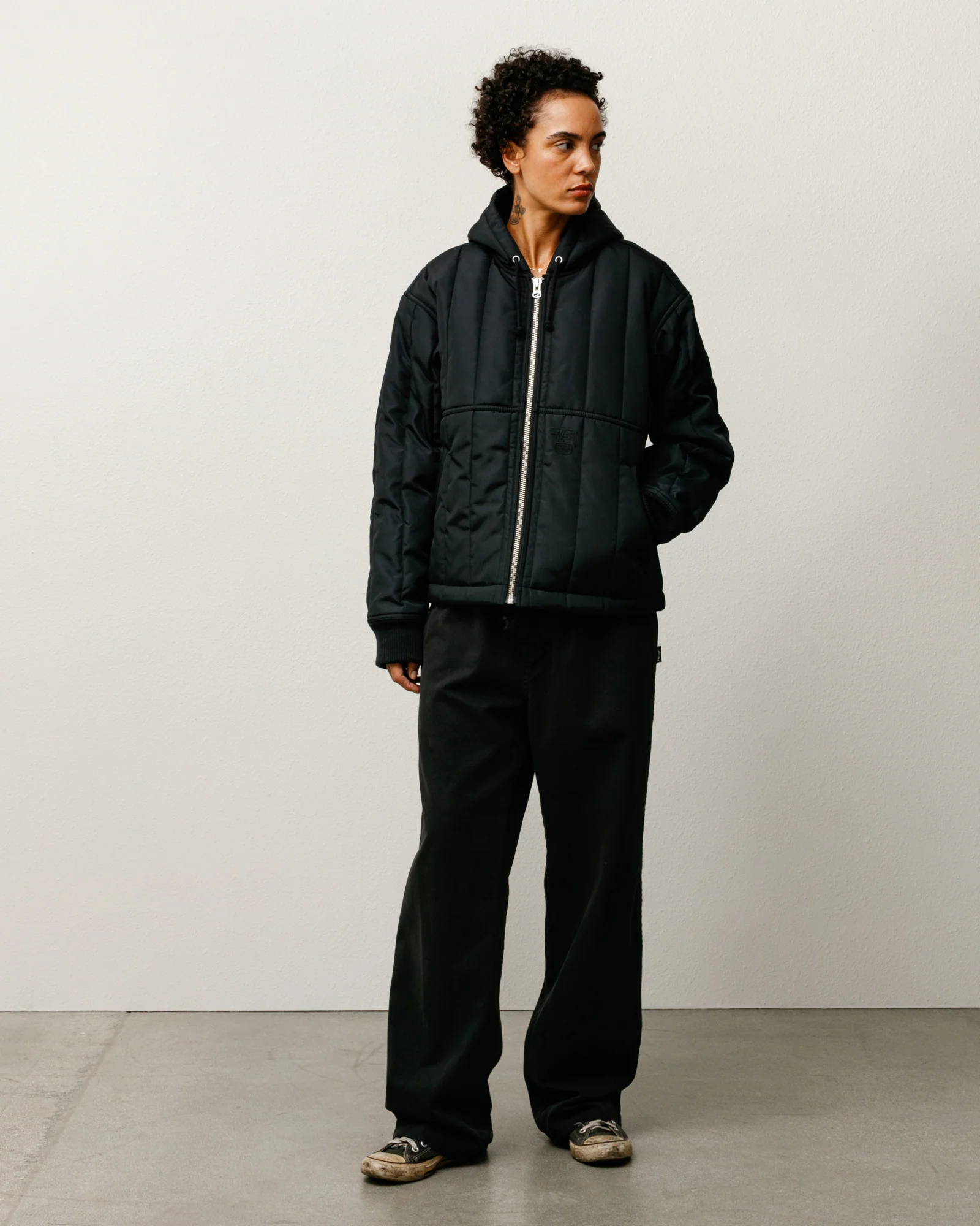 QUILTED NYLON WORK JACKET