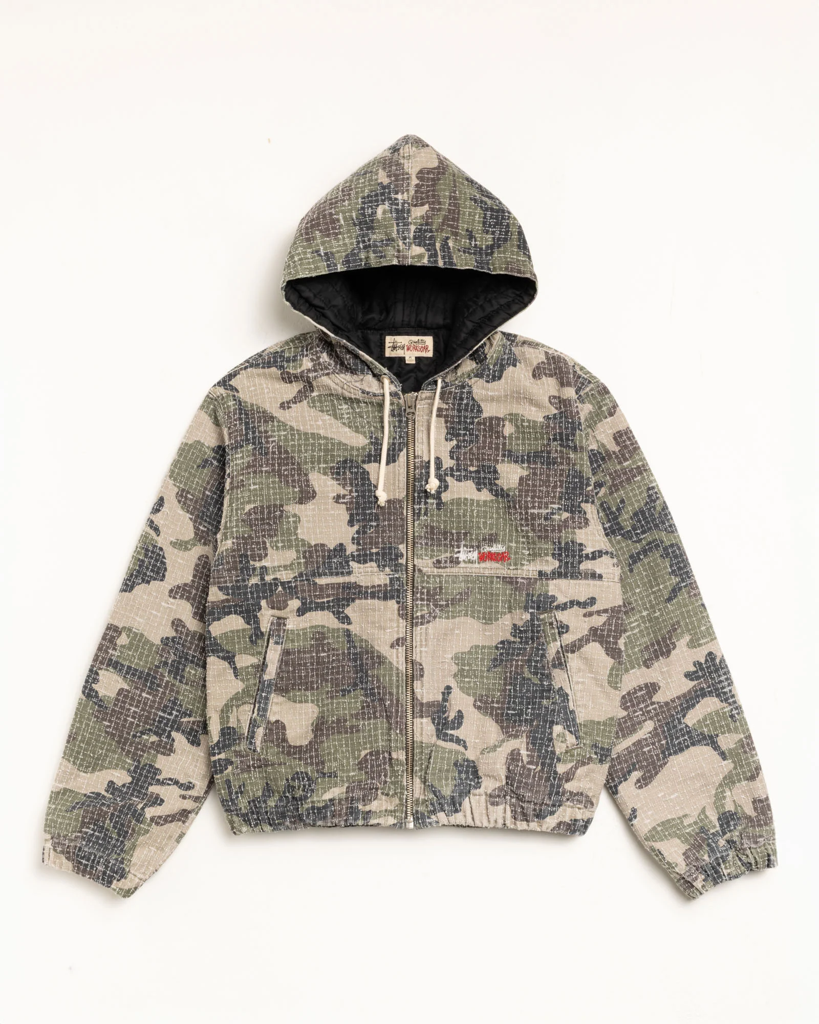 WORK JACKET CAMO CANVAS NEEDLEPUNCH