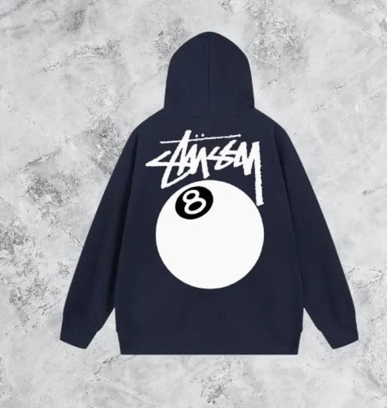 8-Ball Pull over Hoodie | Oversized Streetwear Jacket | Unisex Handmade by ExalterEnterprises