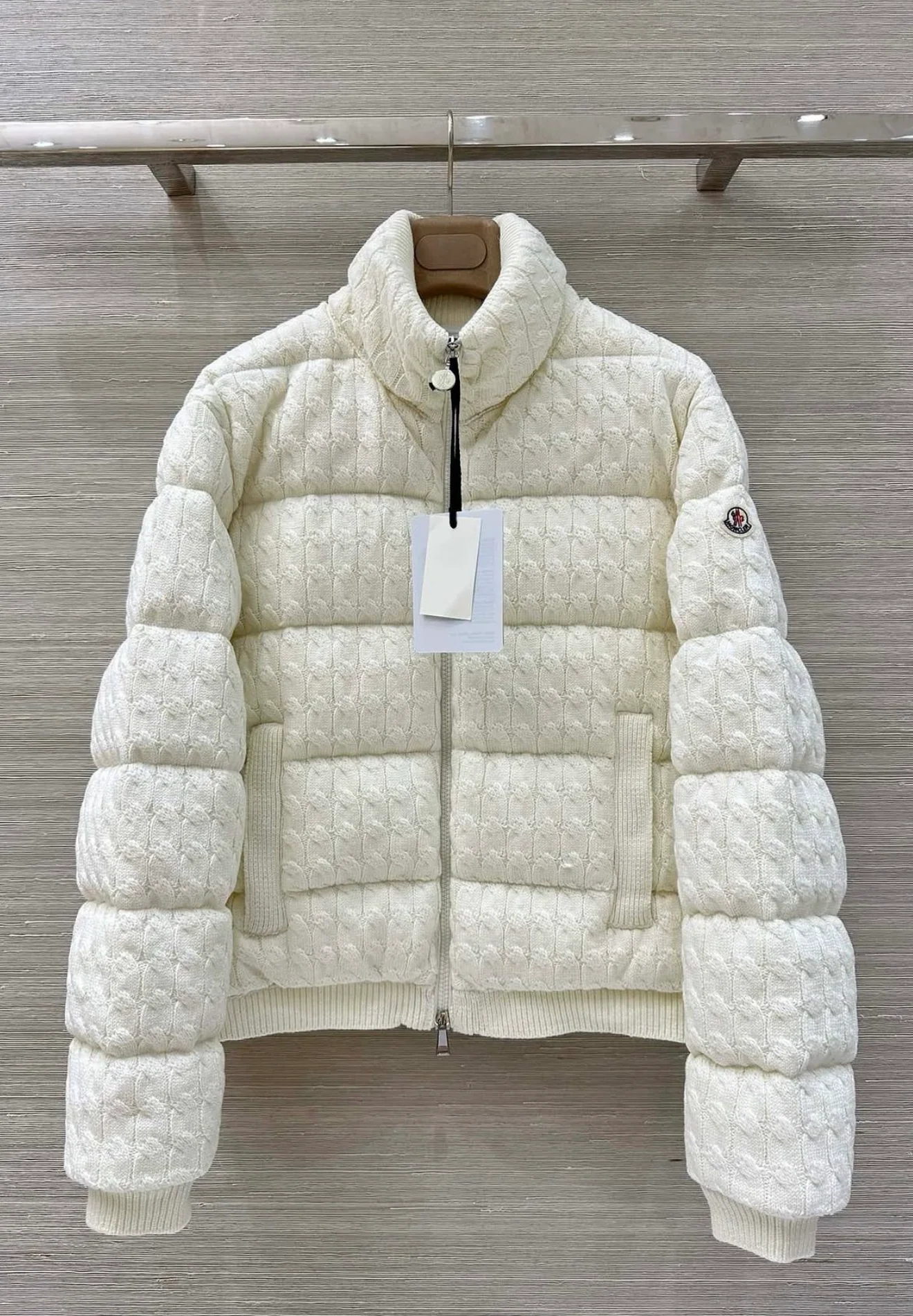 MONCLER KNIT COTTON JACKET
