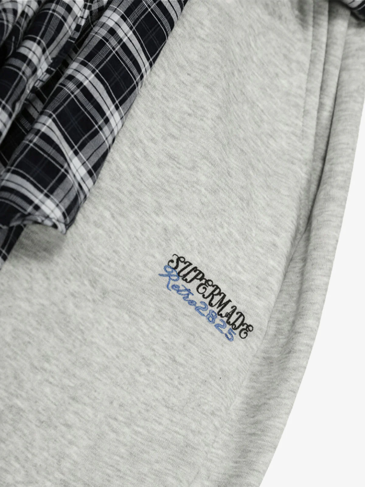 Street Detachable Plaid Waistband Machete Casual Pants