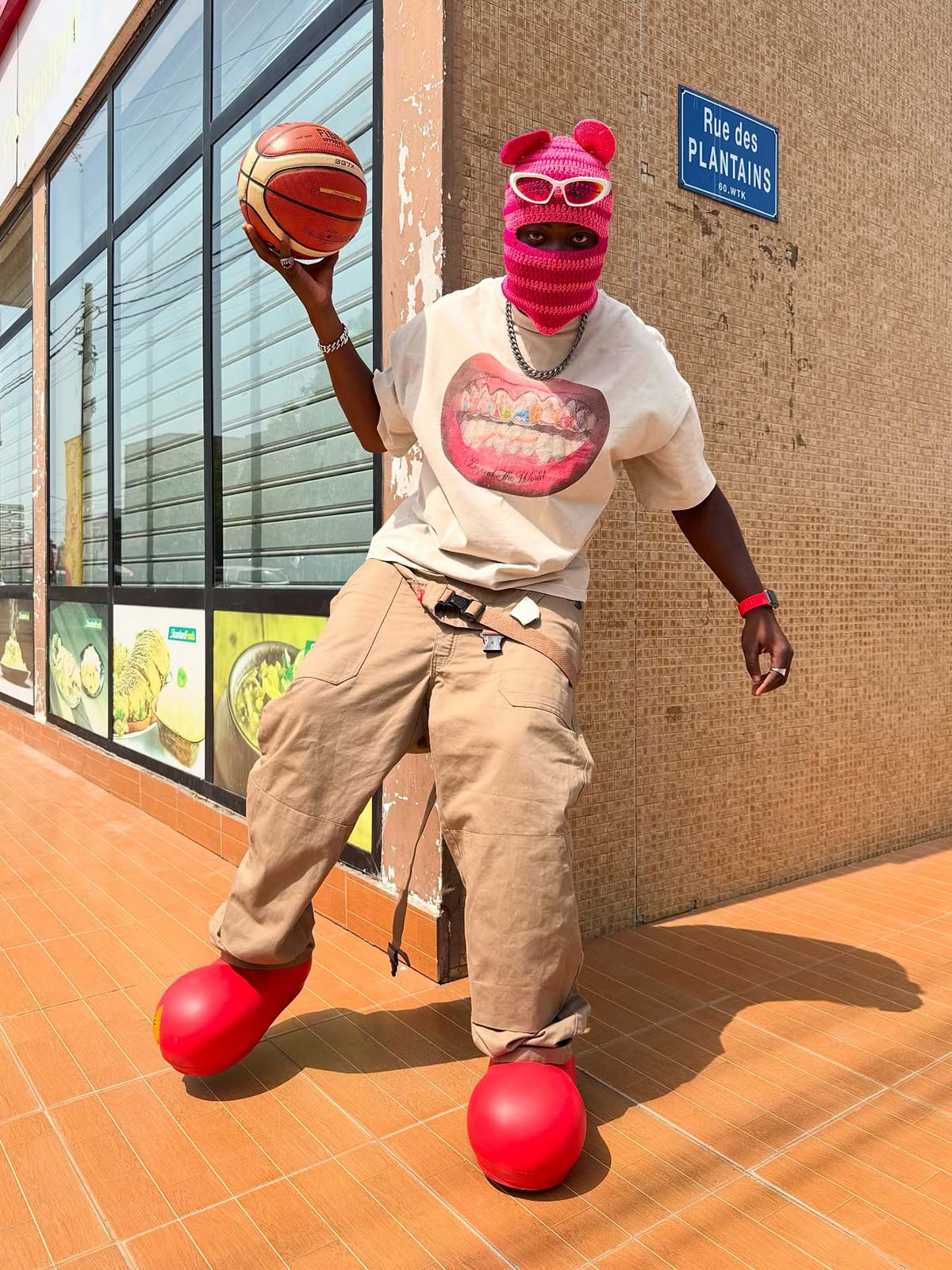 Full Diamond Tooth Pattern T-Shirt - 2258