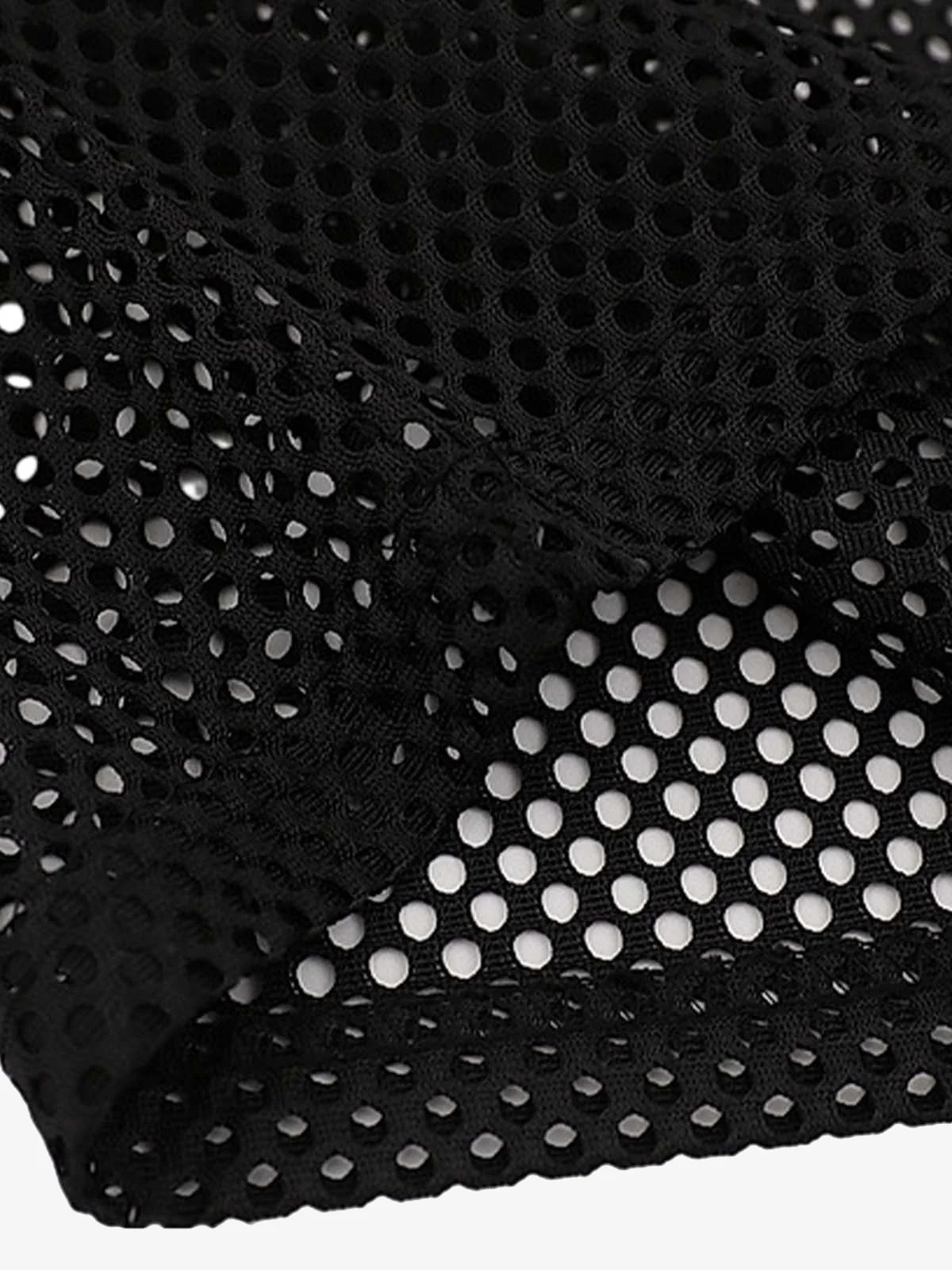 Hollow Sports Mesh Embroidered Letters Vest