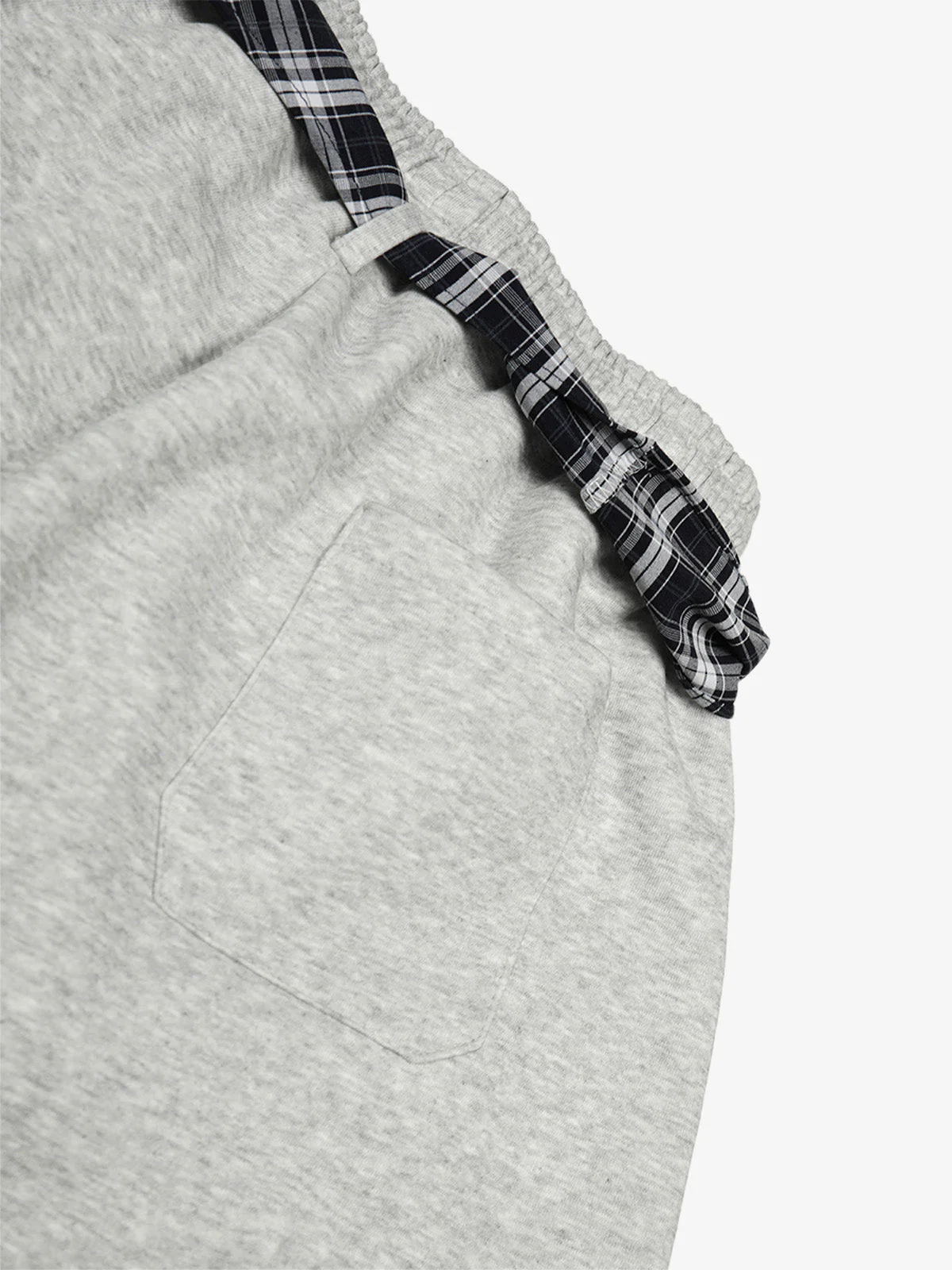 Street Detachable Plaid Waistband Machete Casual Pants