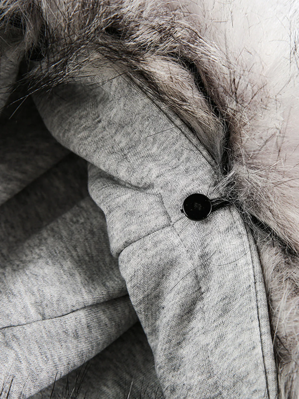 Detachable Fur Collar Printed Cardigan Half-Zip Hoodie