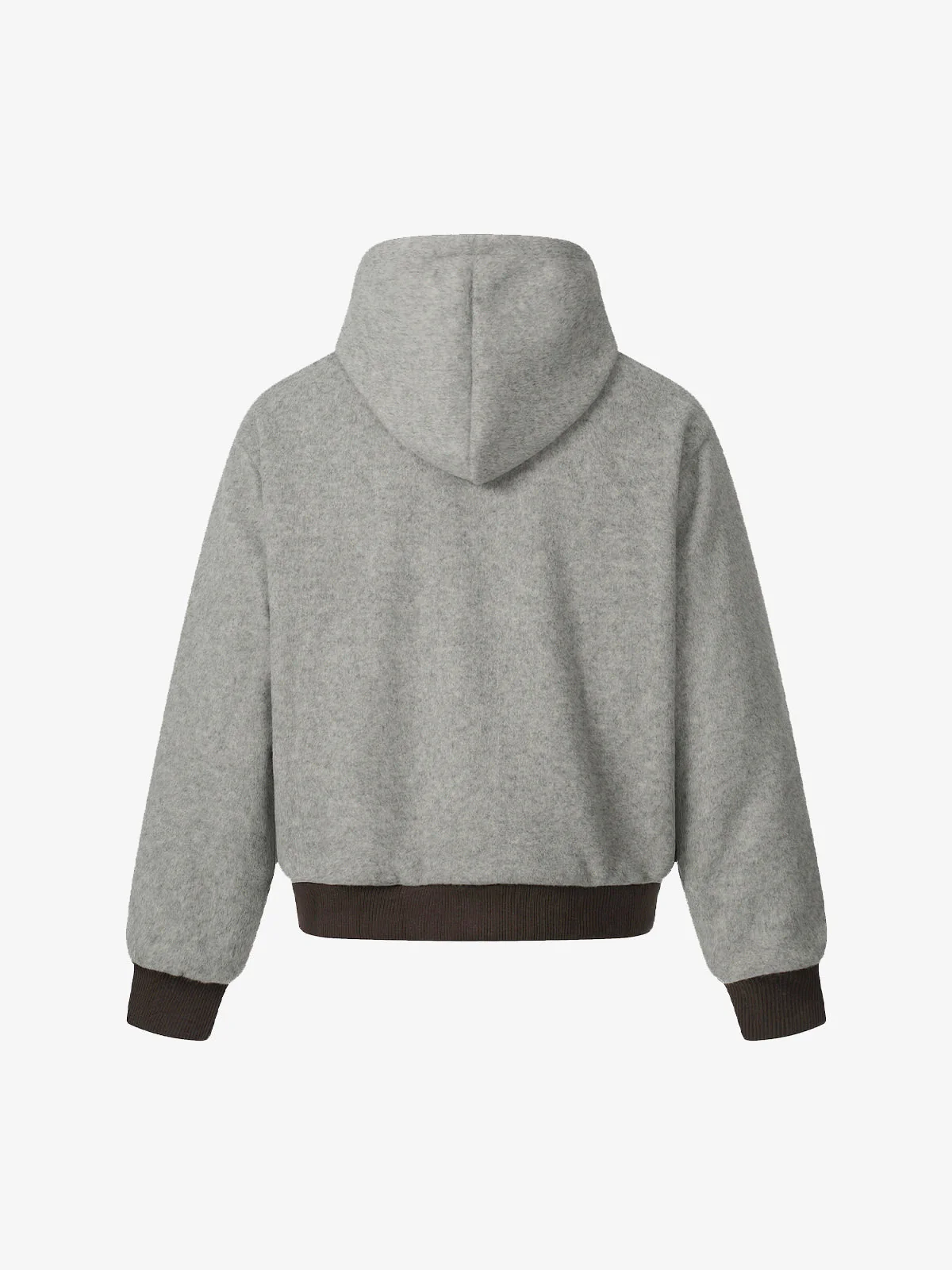 Retro Reversible Fleece Lined Zip-up Hooded Jacket