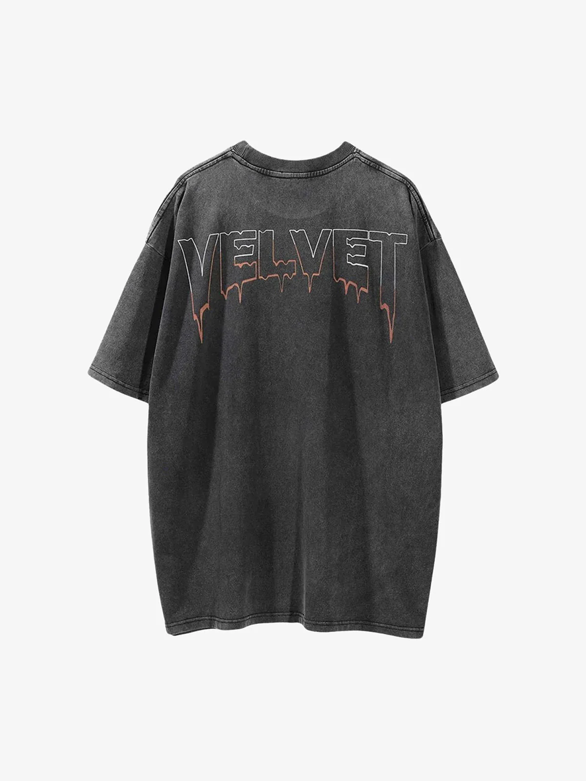 Thesupermade Character Printed Washed & Aged T-Shirt - 2055