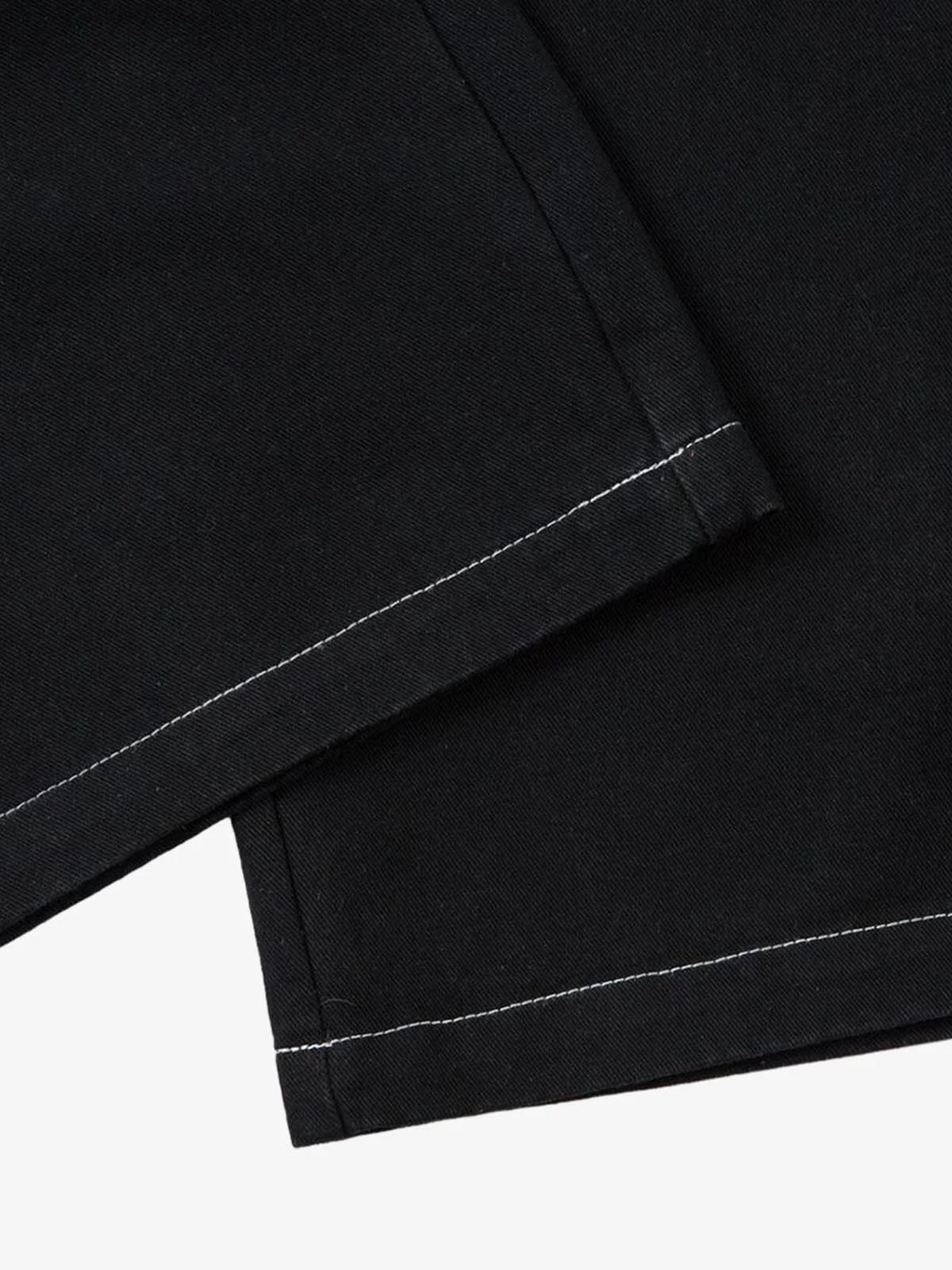 Heavy Contrast Thread Embroidered Multi-Button Jeans