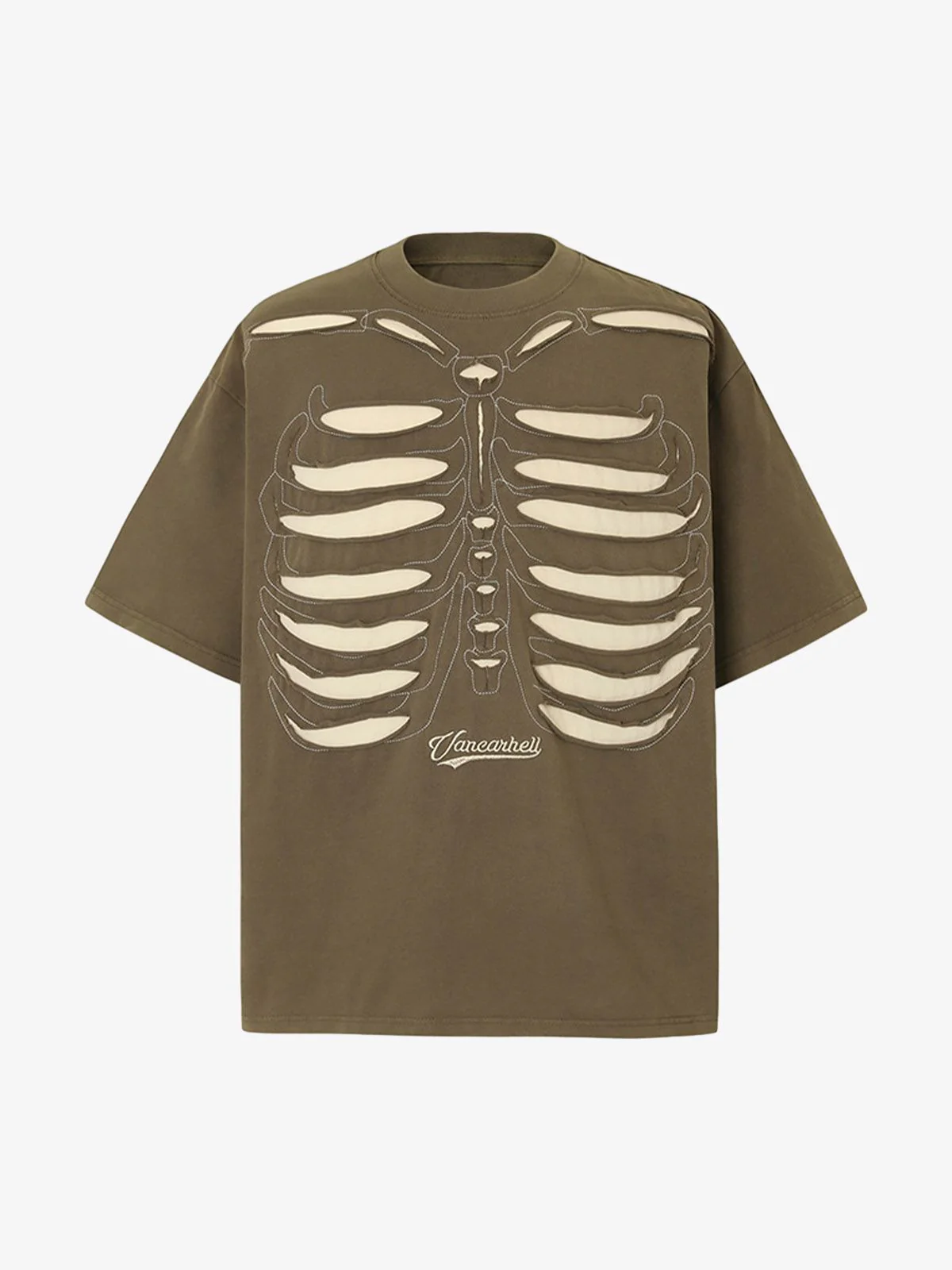 Skeleton Design Print Oversized T-Shirt