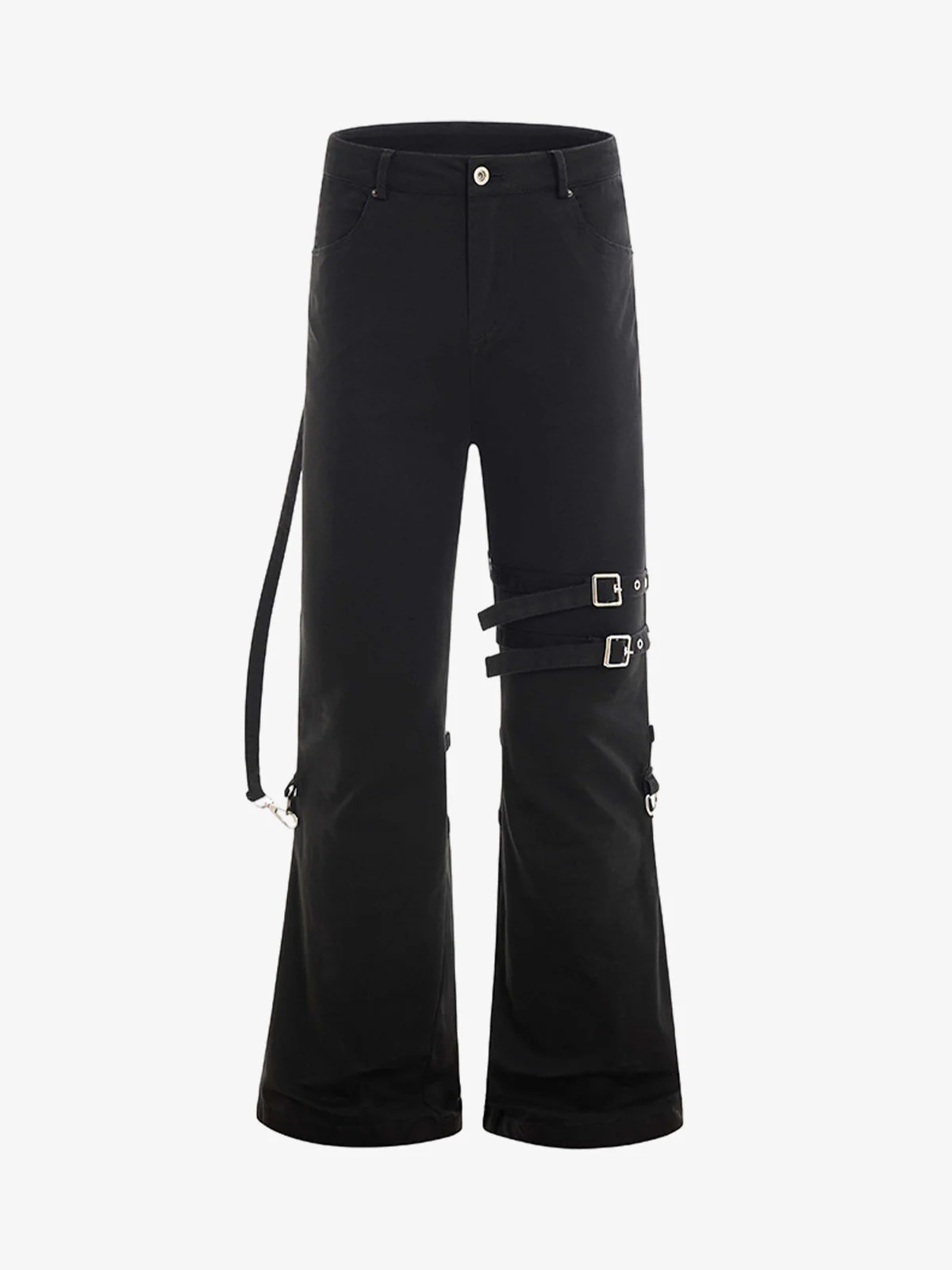 Technical Style Flared Cargo Casual Pants