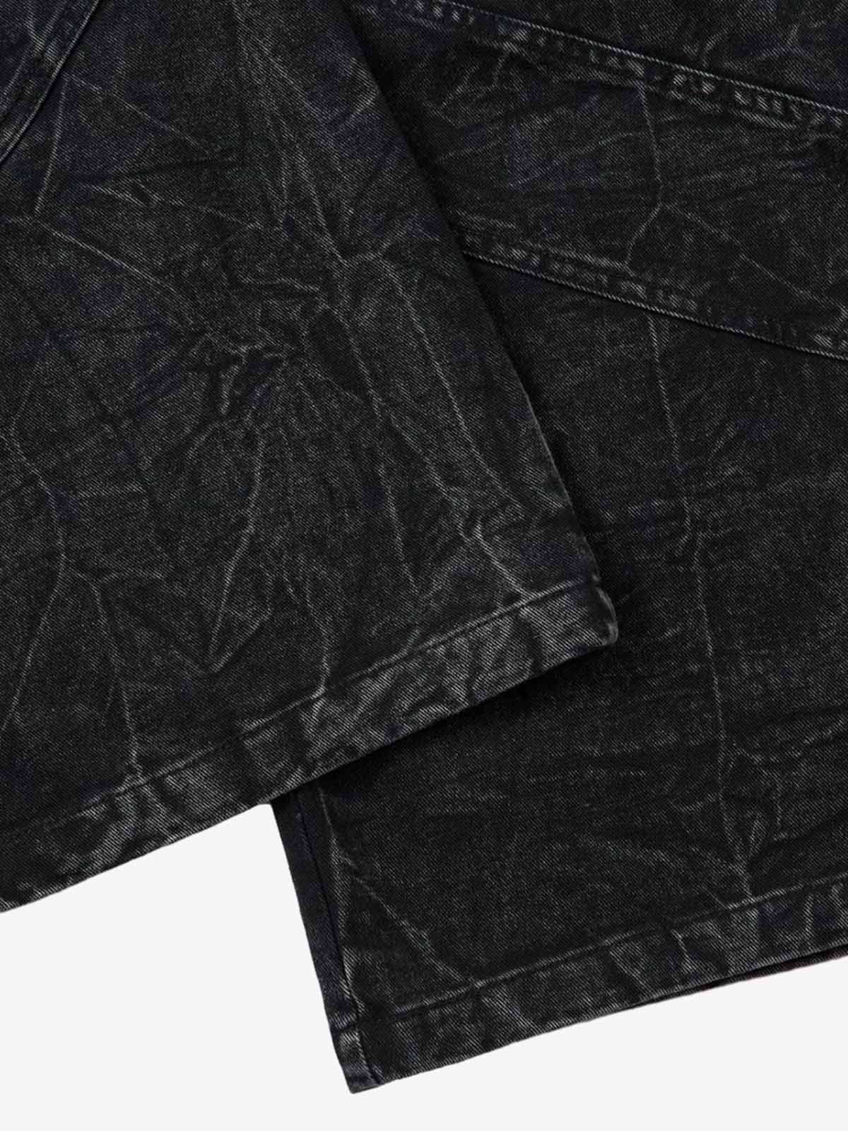 High Street Functional Structured Design Tie-Dye Baggy Jeans