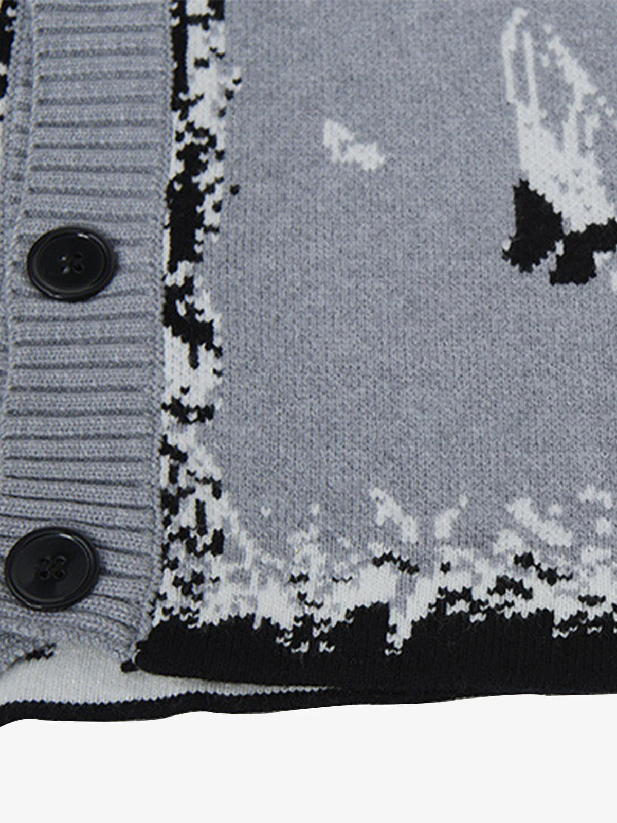 Retro Butterfly Gradient Knit Cardigan Sweater