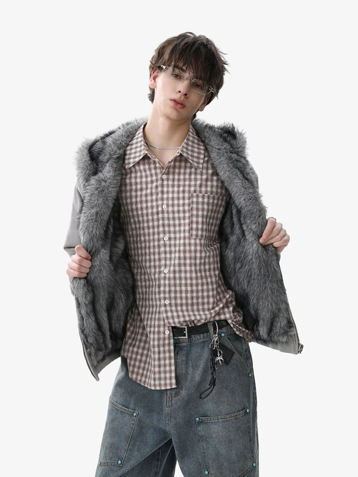 Street Fur Reversible Hooded Jacket - 2493