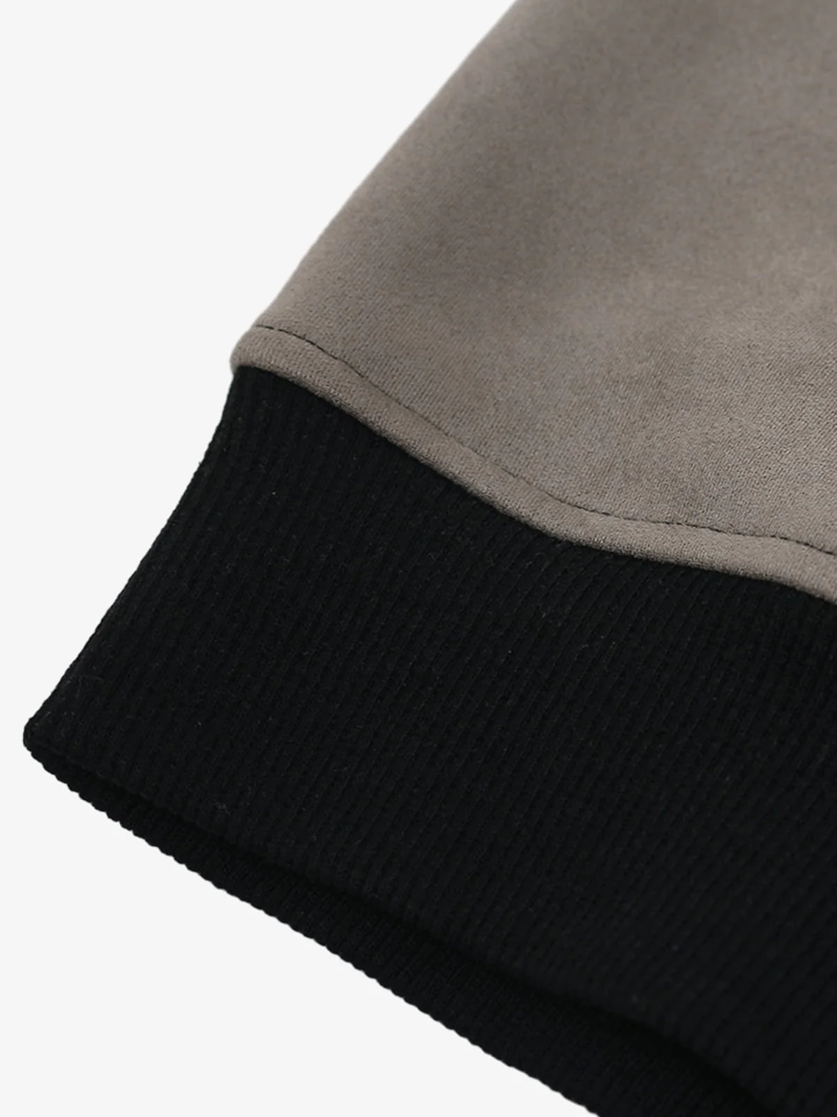 Suede Foam Letter Patchwork Zipper Shorts Jacket