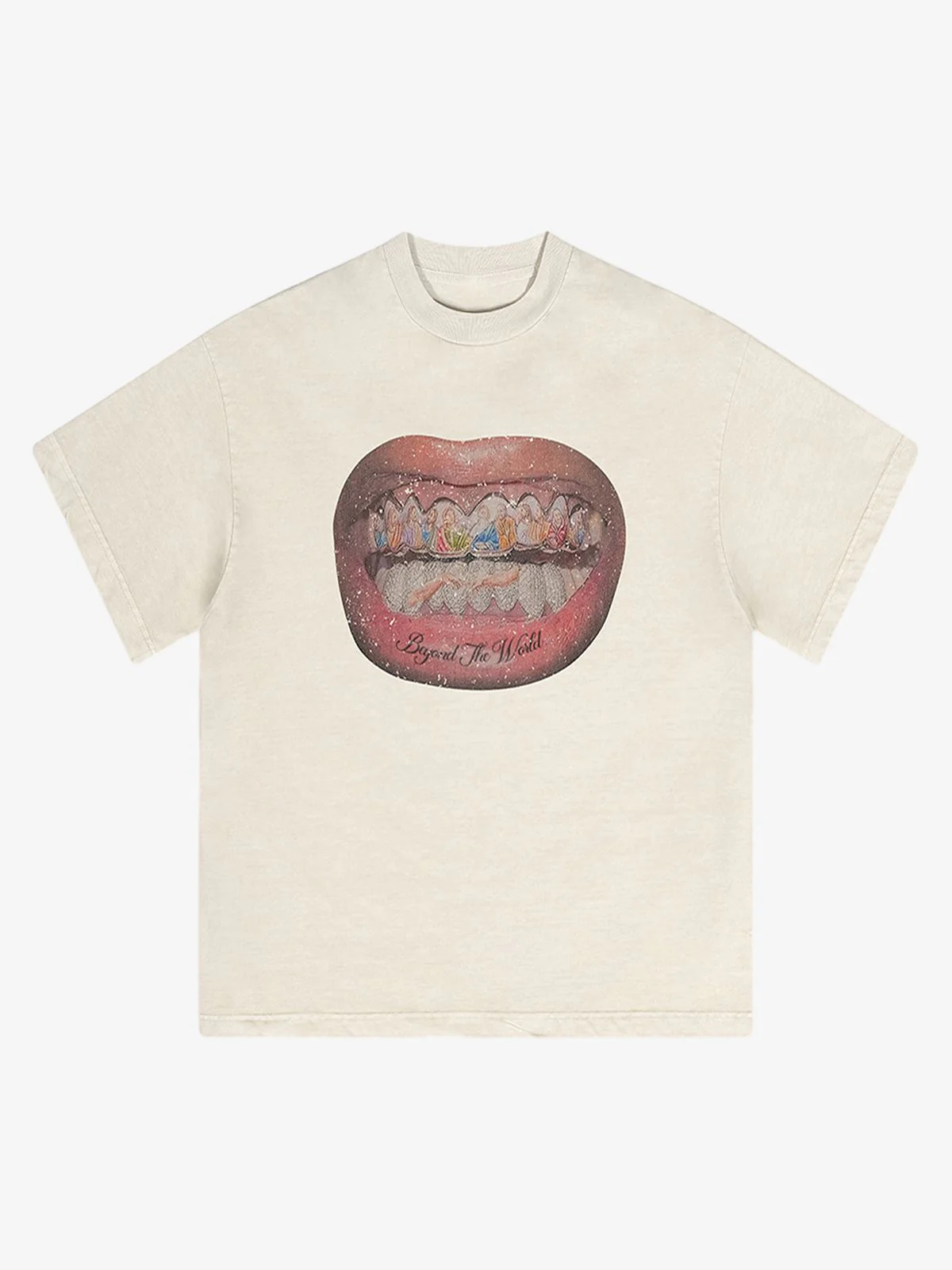 Full Diamond Tooth Pattern T-Shirt - 2258