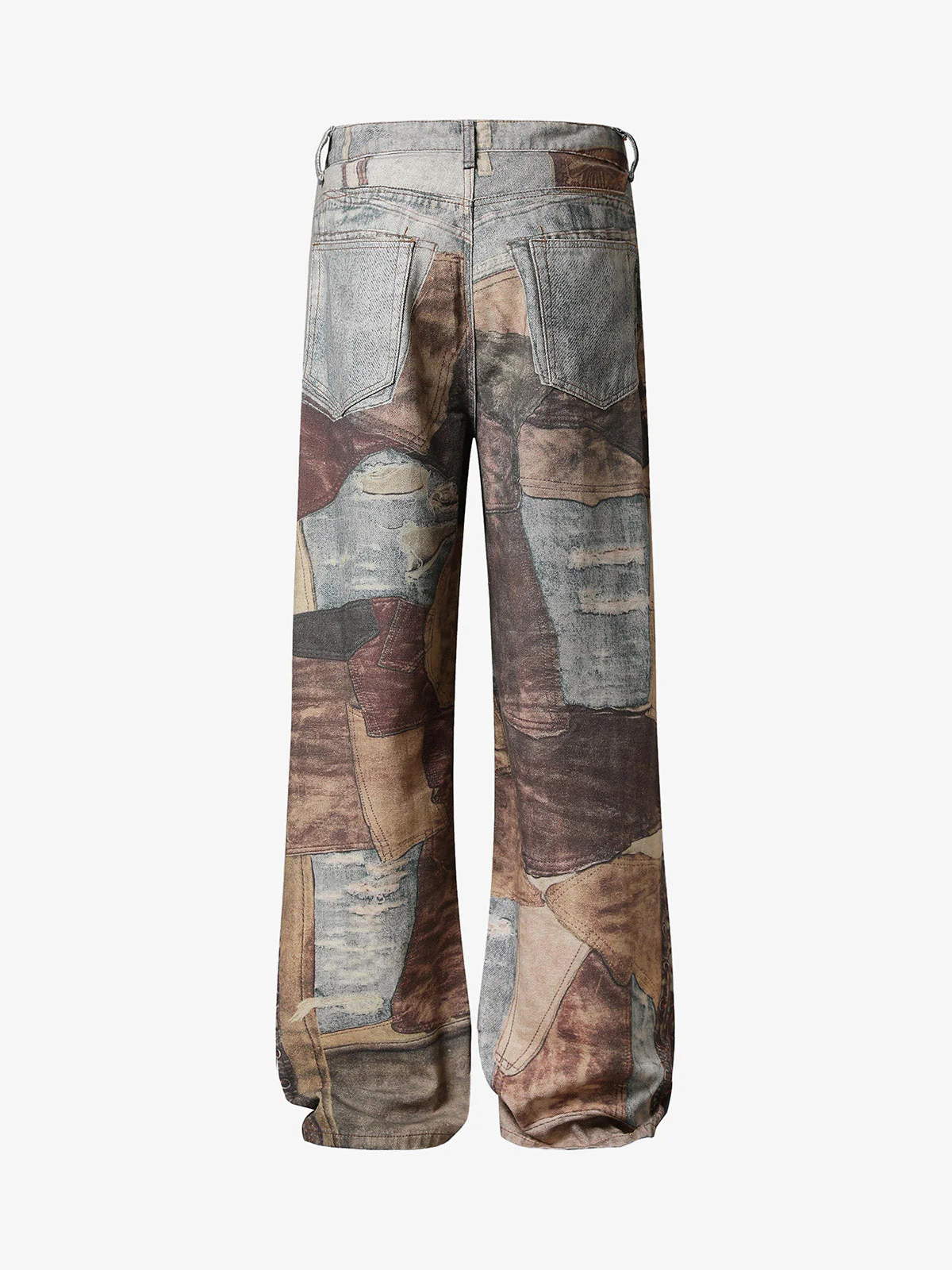 Thesupermade High Street Distressed Washed Printed Jeans - 2246
