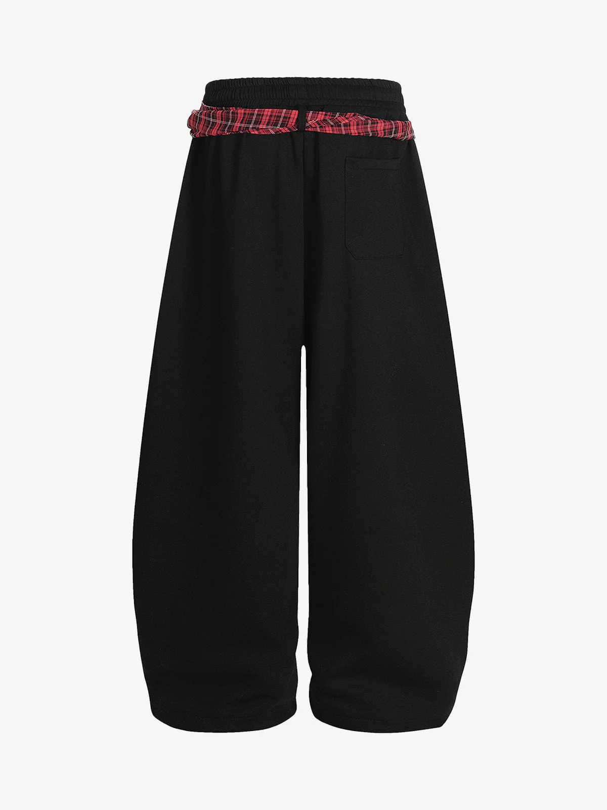 Street Detachable Plaid Waistband Machete Casual Pants