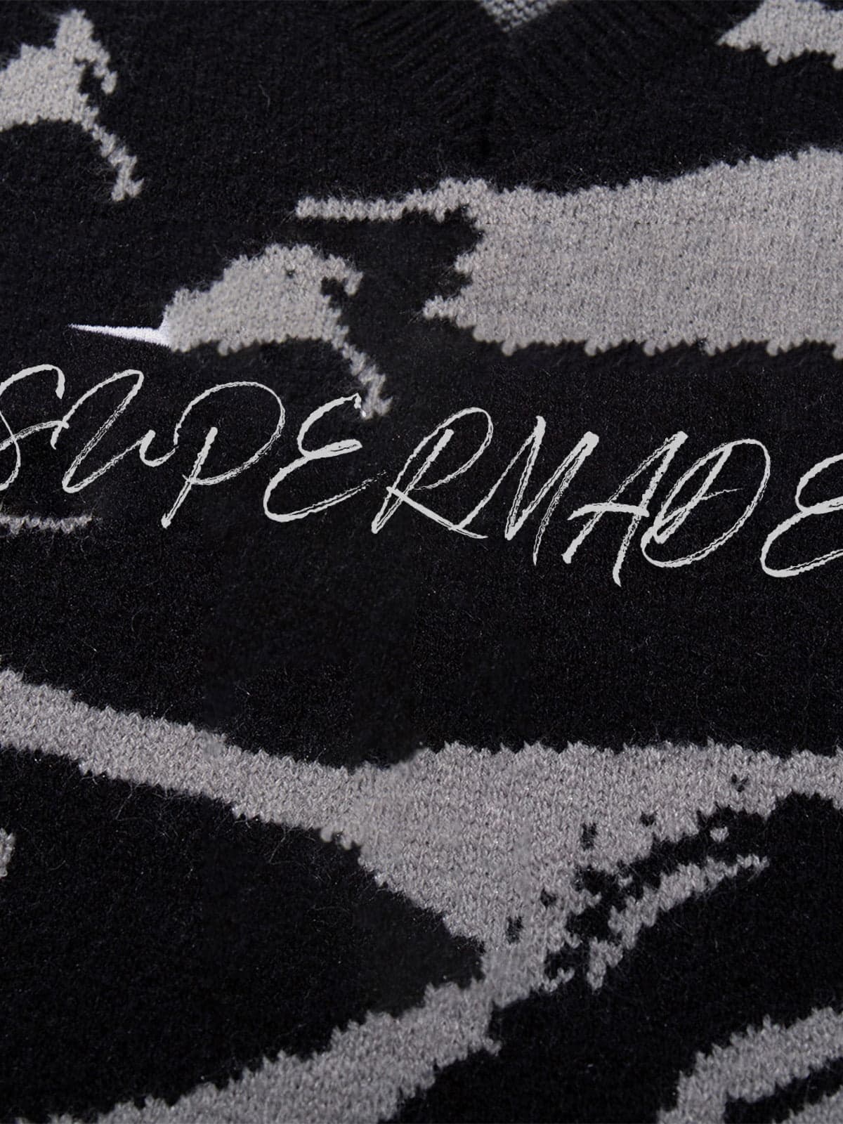 High Street Dark Skull Frayed-edge V-neck Sweater Vest