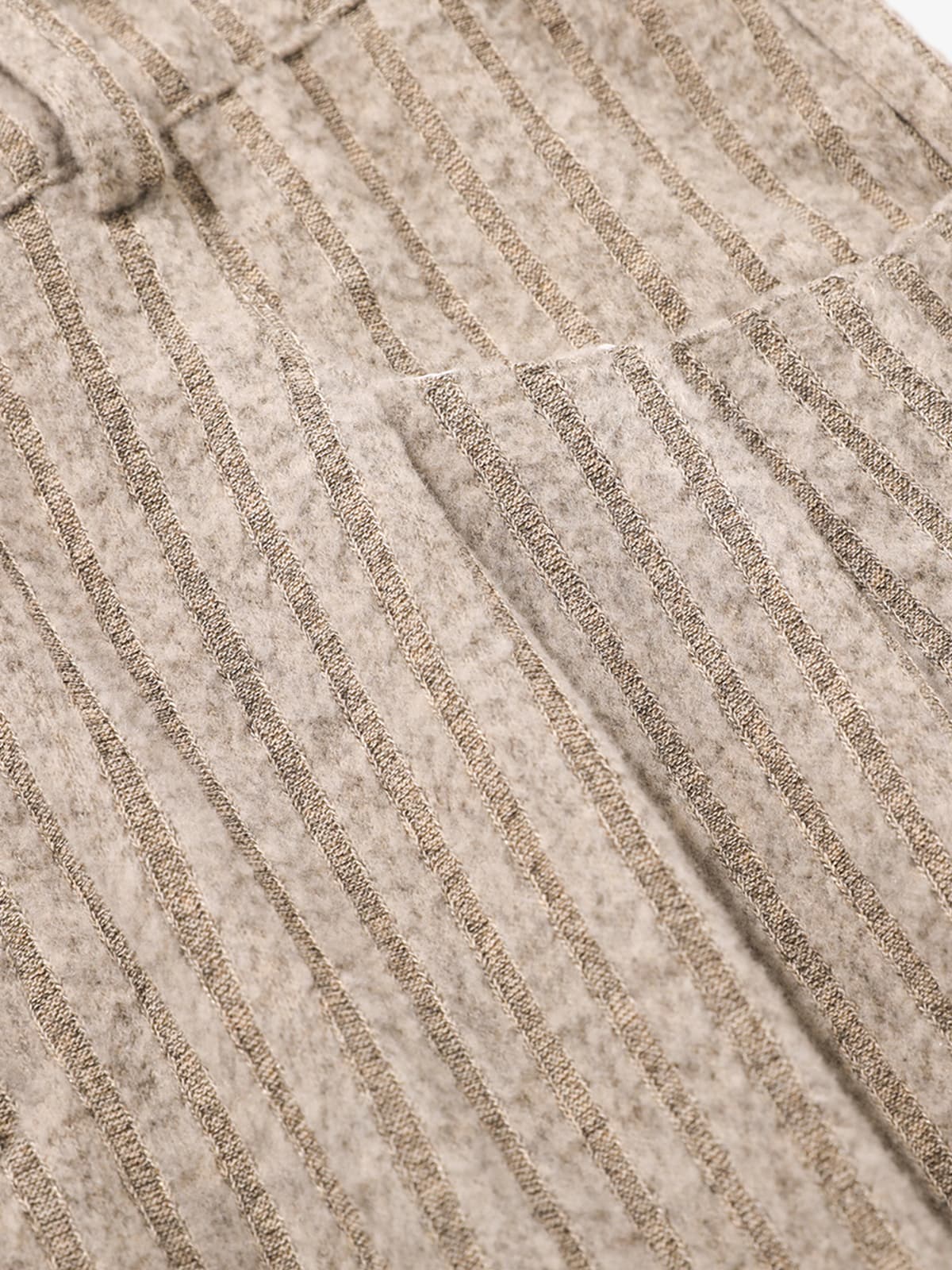 Retro Wool Blend Pleated Baggy Trousers