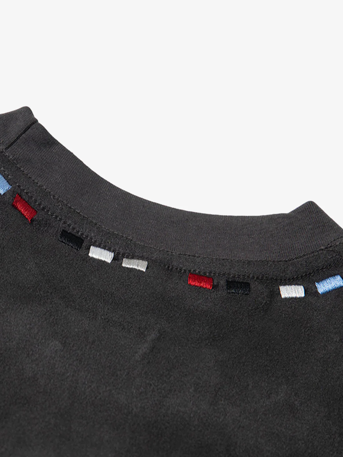 Embroidered Neckline Oversized T-Shirt