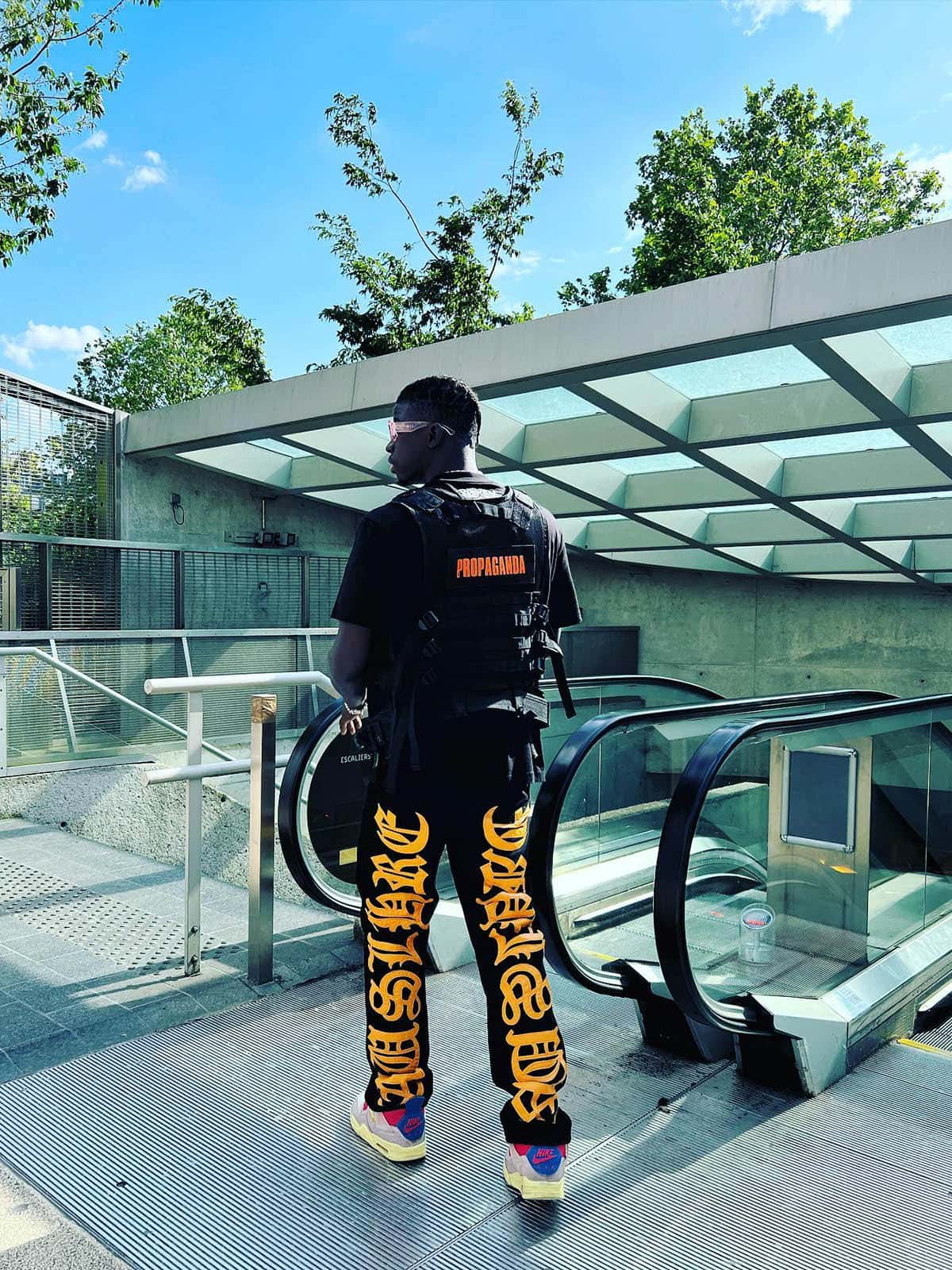 Thesupermade Burning Text Embroidered Letters Jeans -1478