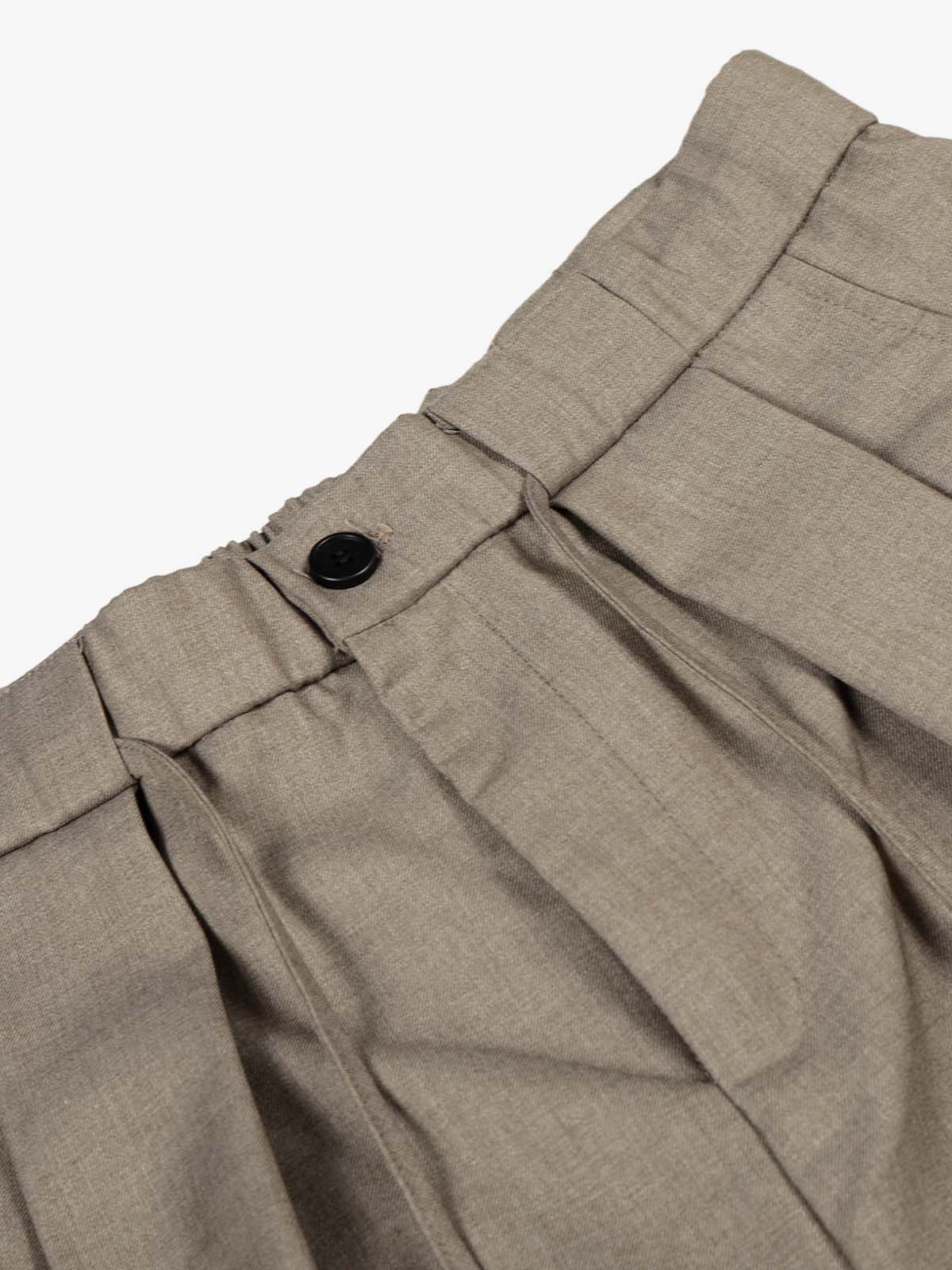 Pleated Drawstring Scimitar Track Pants