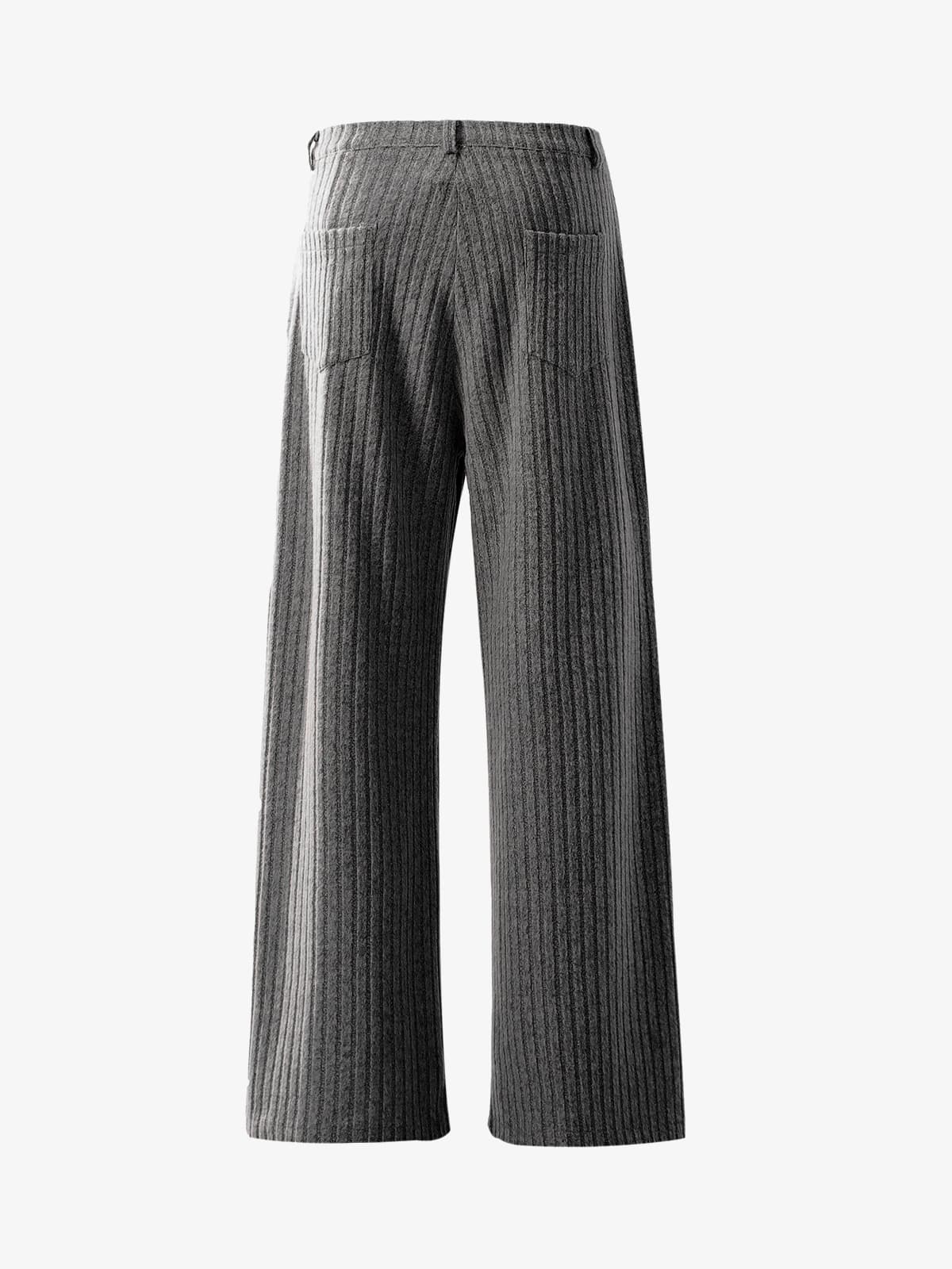 Retro Wool Blend Pleated Baggy Trousers