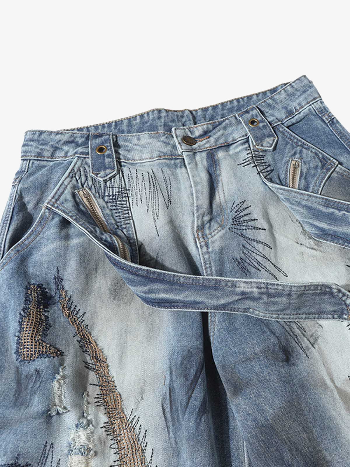RO Style Washed Barrel Jeans - 2421