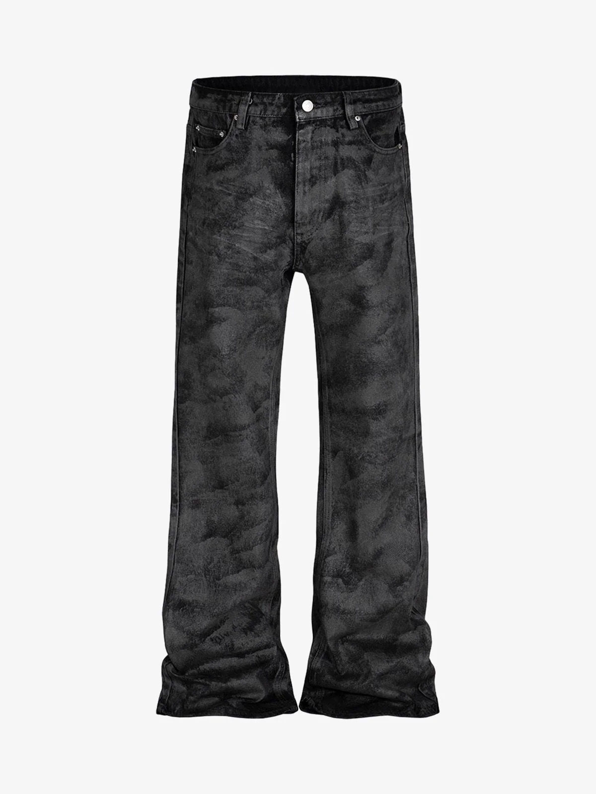 Retro Hand-Brushed Glitter Flare Jeans