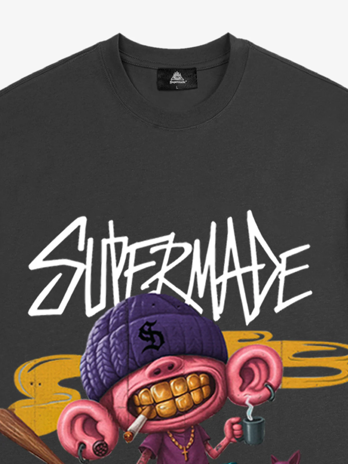 Thesupermade Cartoon Graffiti Trendy Weird Kid T-Shirt