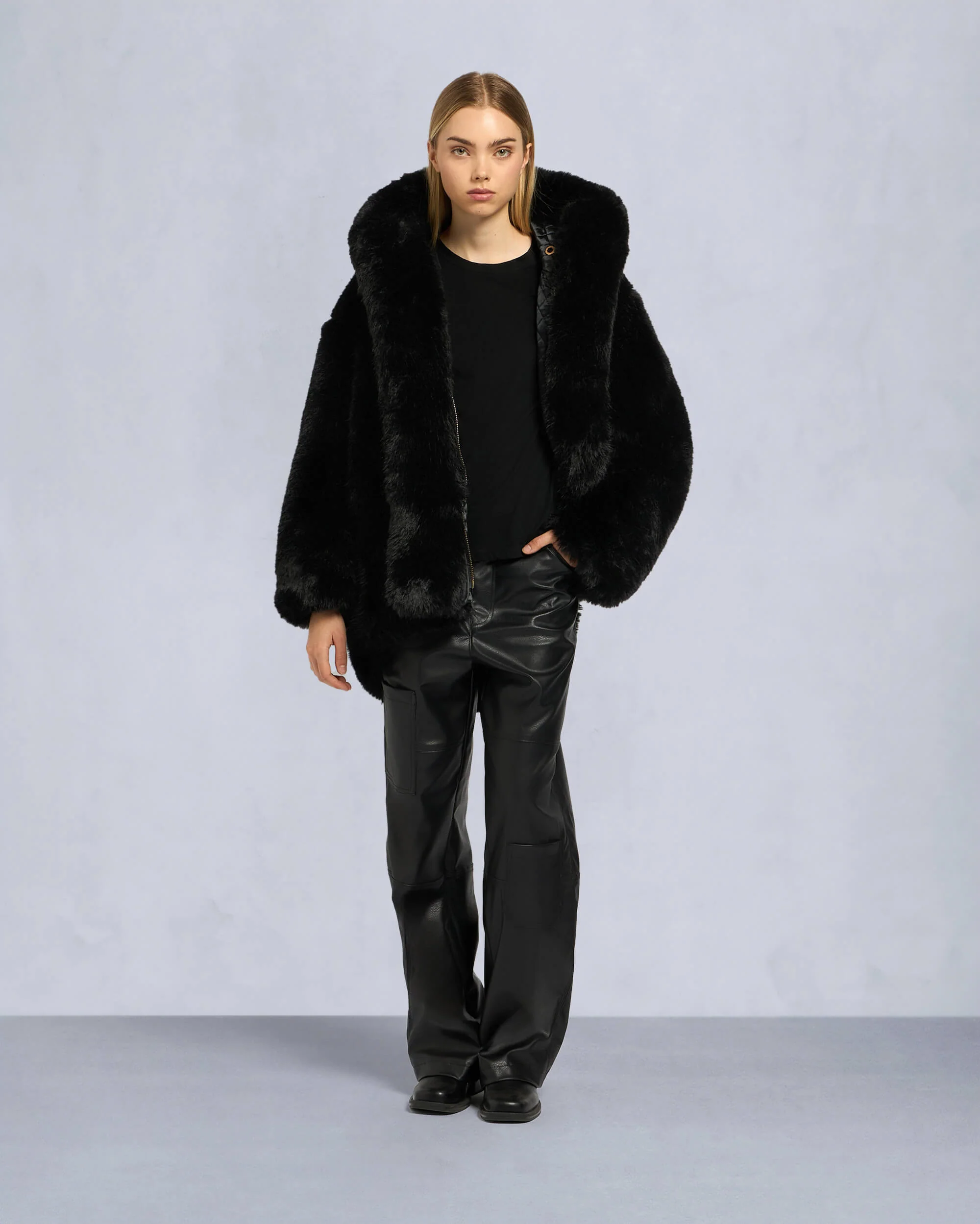 GOLD SERIES JADE FAUX FUR JACKET