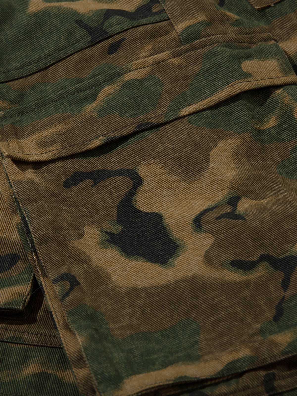 Thesupermade Street Camouflage Multi Pocket Cargo Pants - 2369