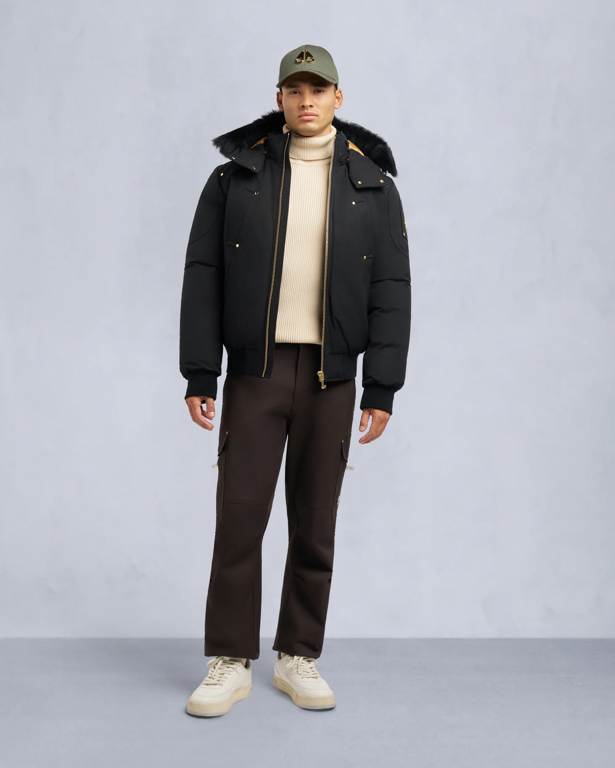 GOLD SERIES ORIGINAL SHEARLING TRIM BALLISTIC BOMBER