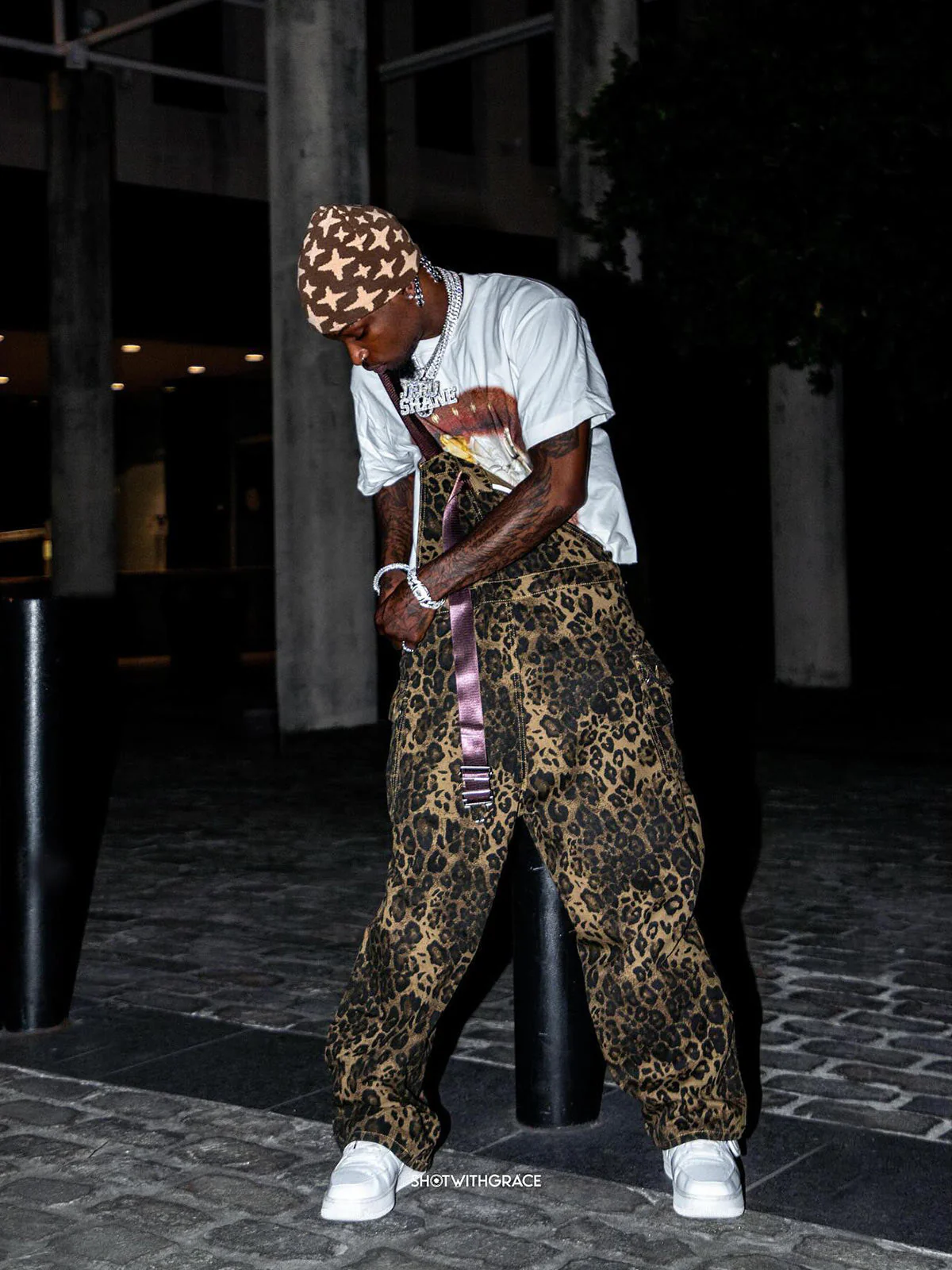 Thesupermade Leopard Print Street Style Workwear Overalls - 2020
