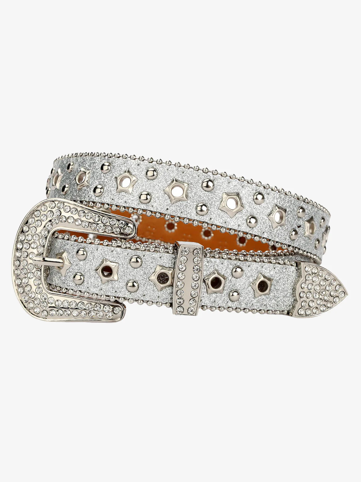 Sparkling Silver Rhinestone Embellishments Belt - 2446