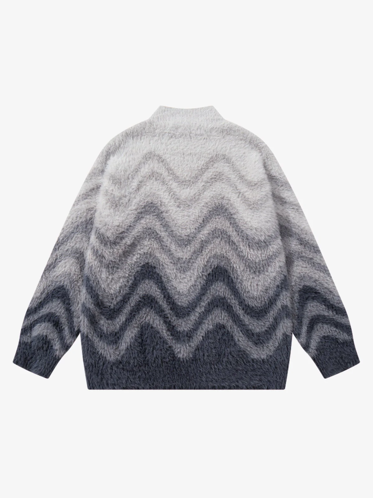 Street Gradient Wave Jacquard Knit Sweater