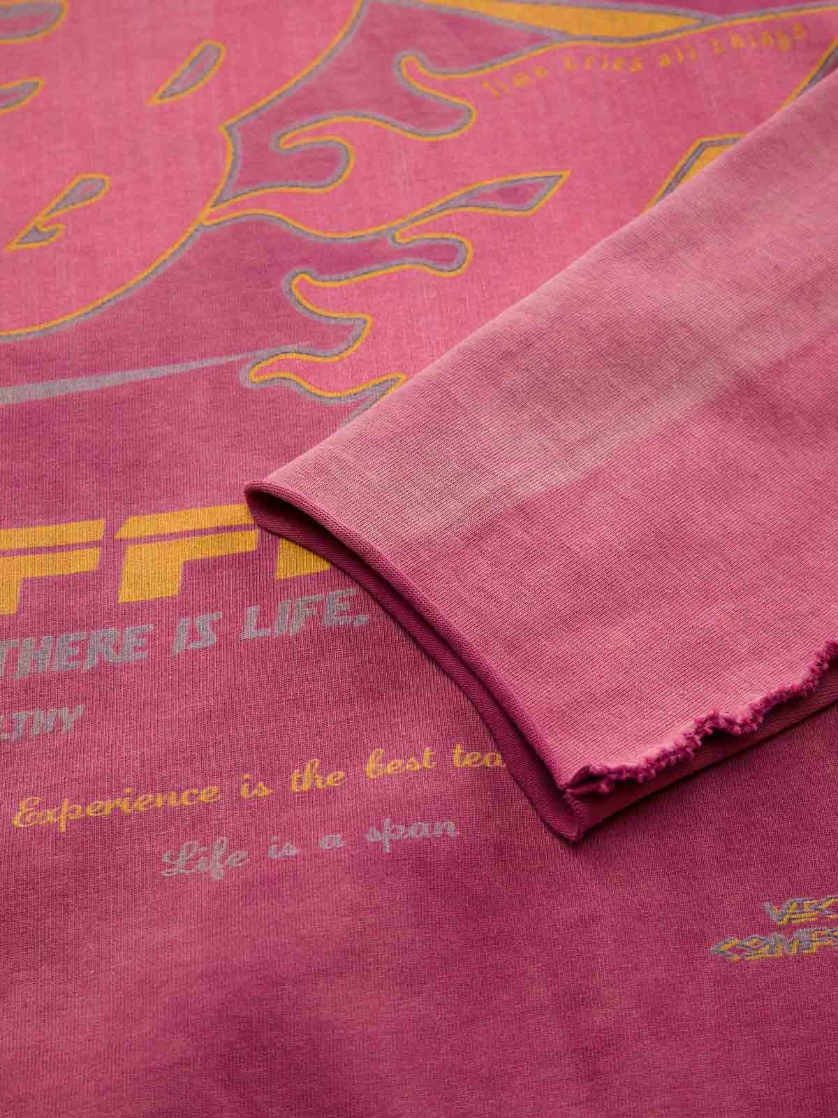 Thesupermade Washed Edge Long Sleeve T-Shirt