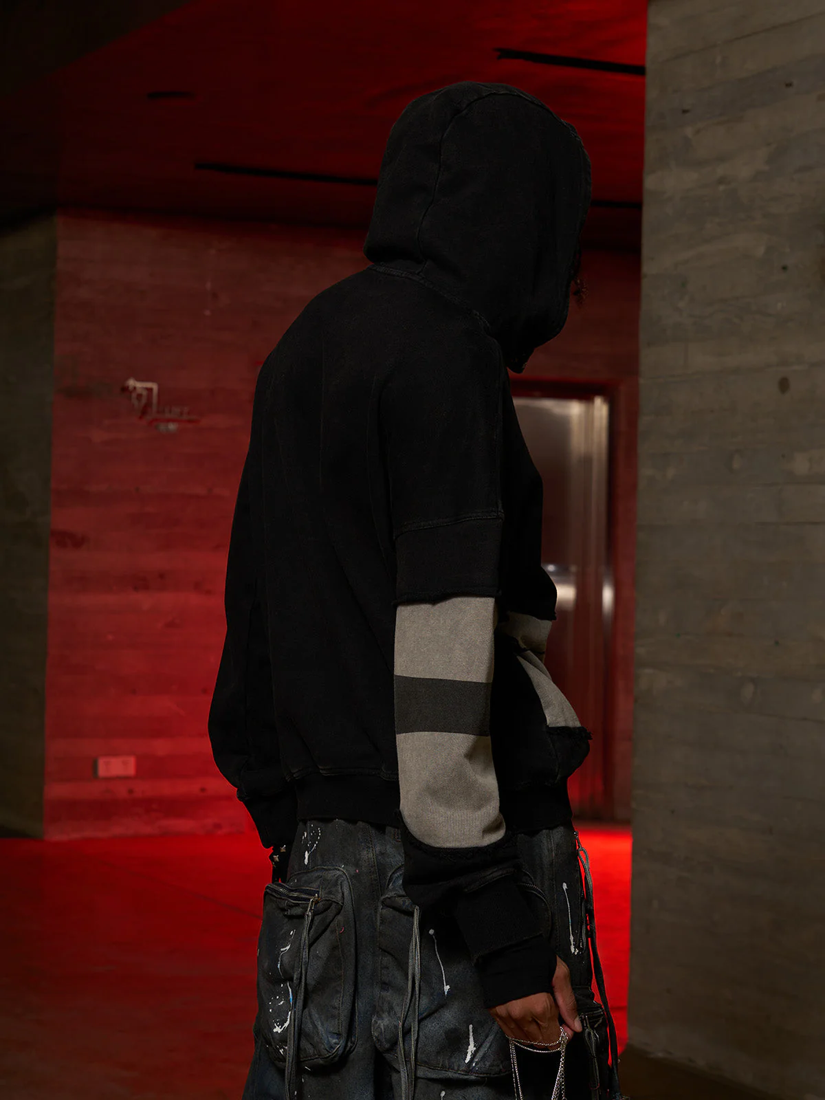 Distressed Electronic Exorcist Print Hoodie