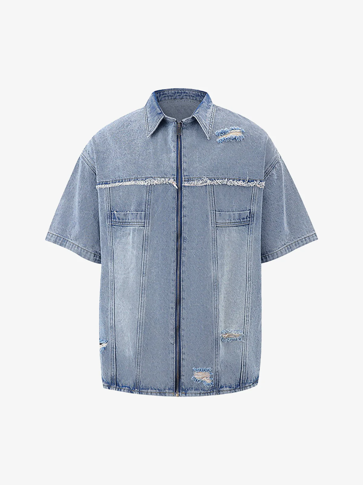 Denim Distressed Ripped Suit - 2460