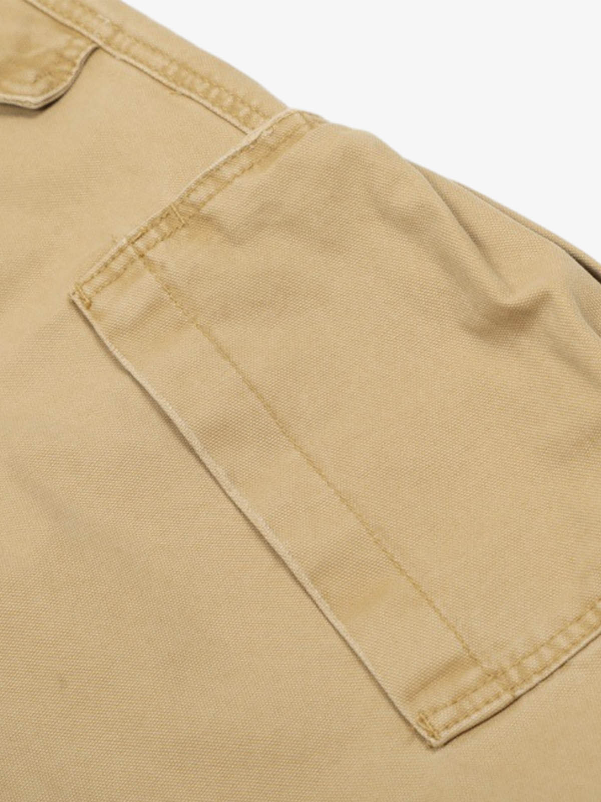 Cotton Hole Patch Pleated Multi-Pocket Cargo Casual Pants