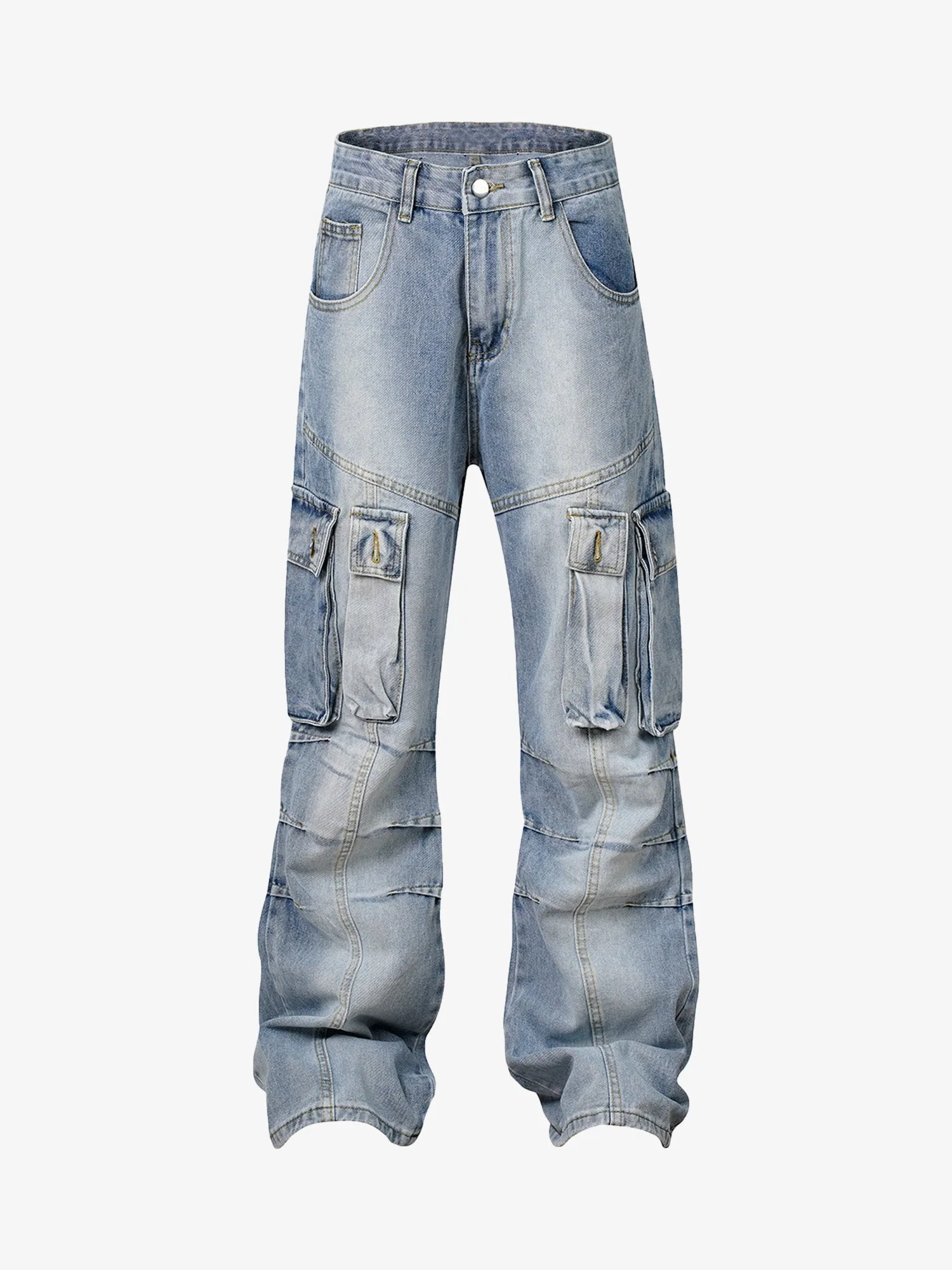 Thesupermade American Street Style Washed Distressed Jeans - 2236
