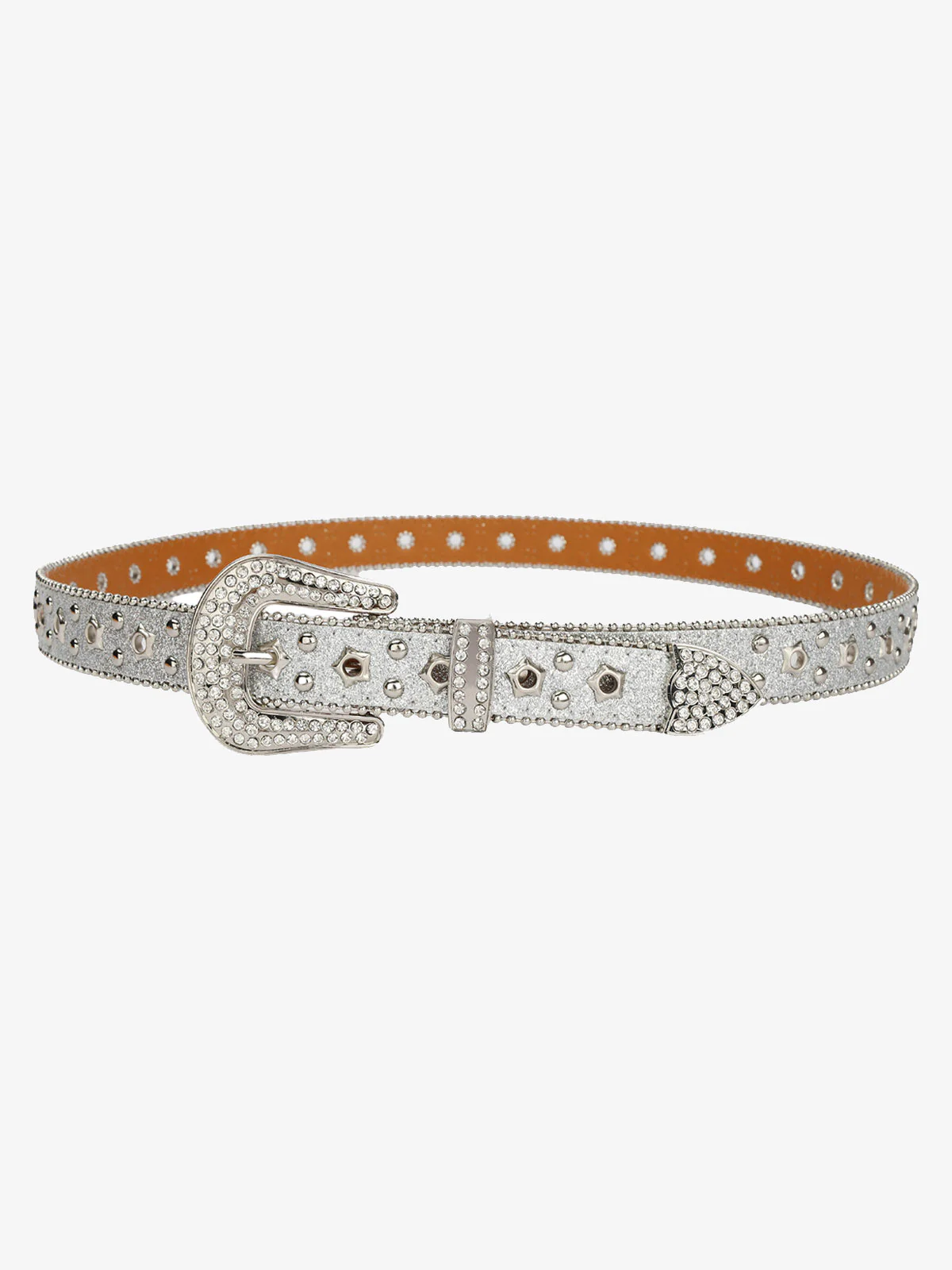 Sparkling Silver Rhinestone Embellishments Belt - 2446