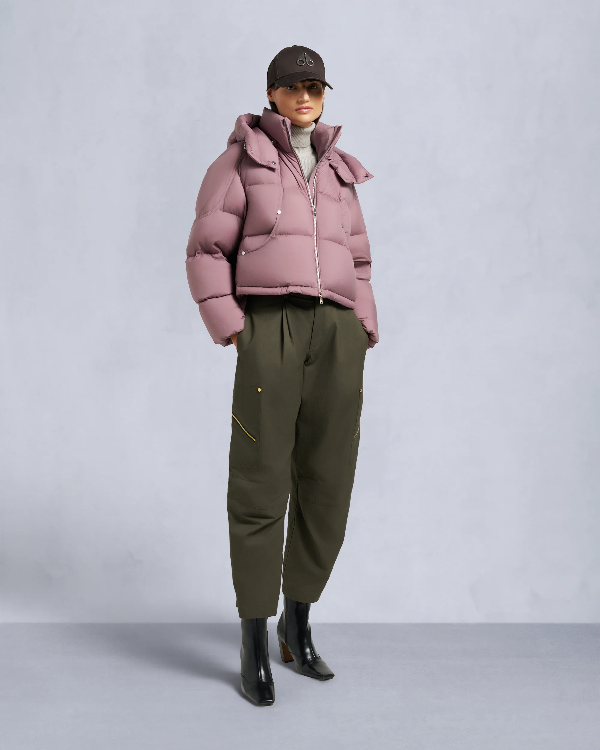AKAI CROPPED PUFFER