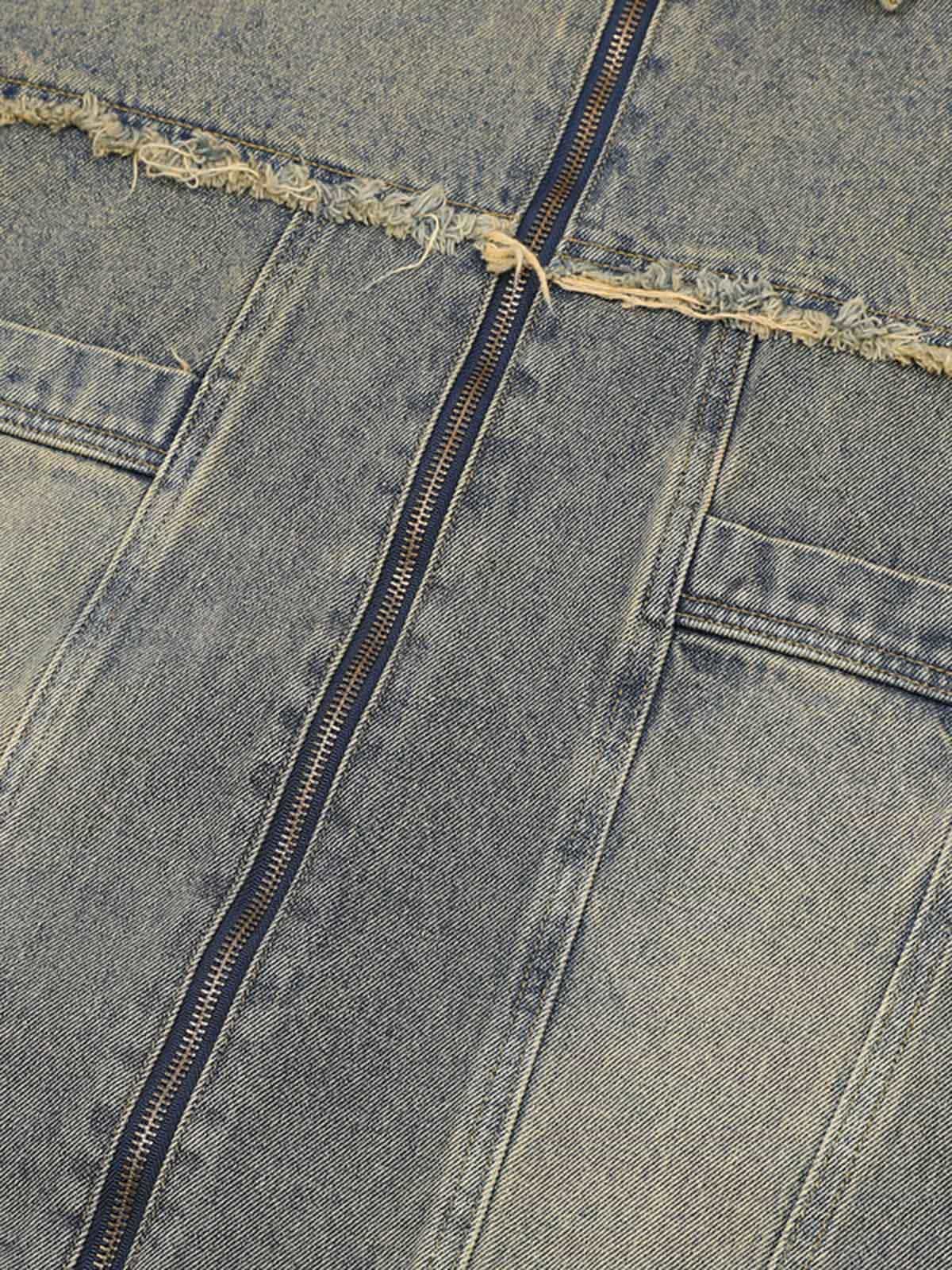 Denim Distressed Ripped Suit - 2460