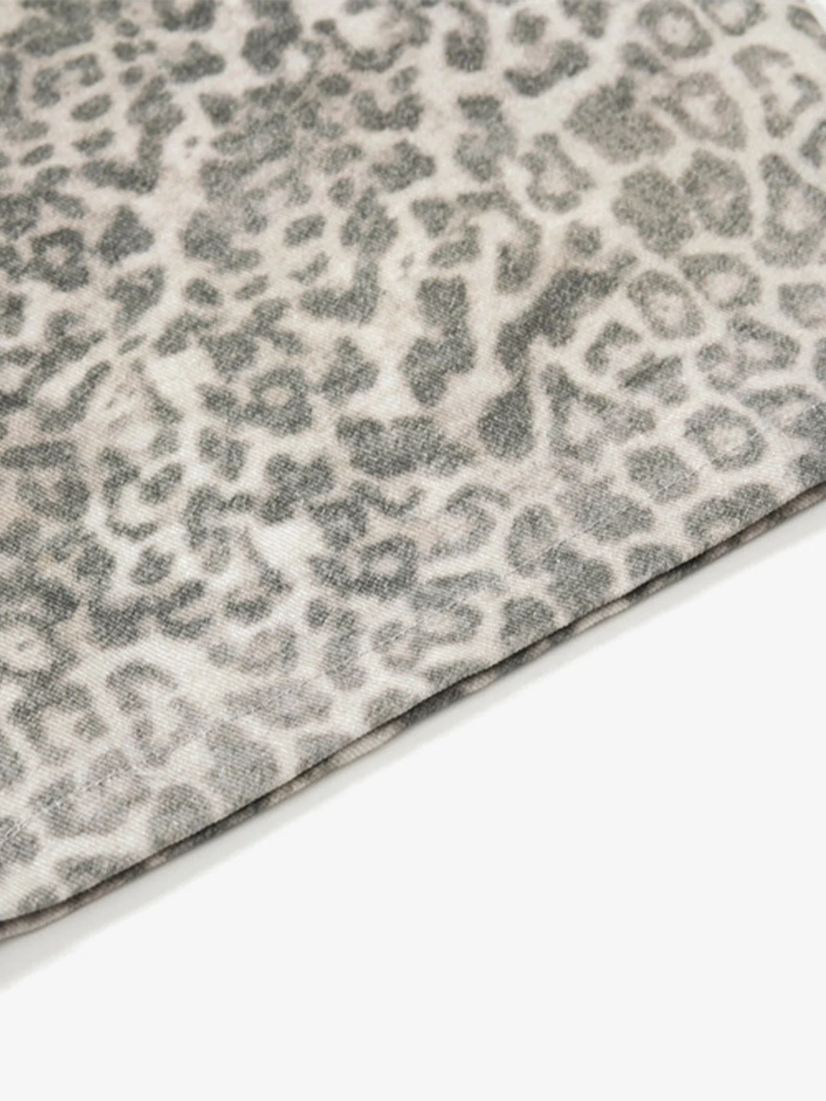 Street Leopard Camouflage Pleated Barrel Jeans